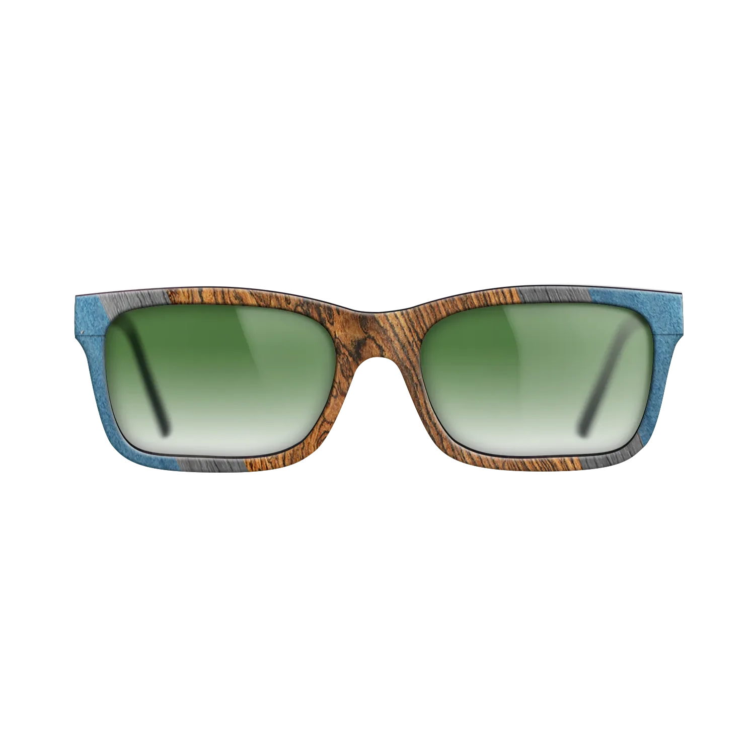 Bocote,Poplar Dyed: Blue Denim,Poplar Dyed: Grey: Angle Cut - The Sage - Rectangle - 1075 - SIRIS wood optic