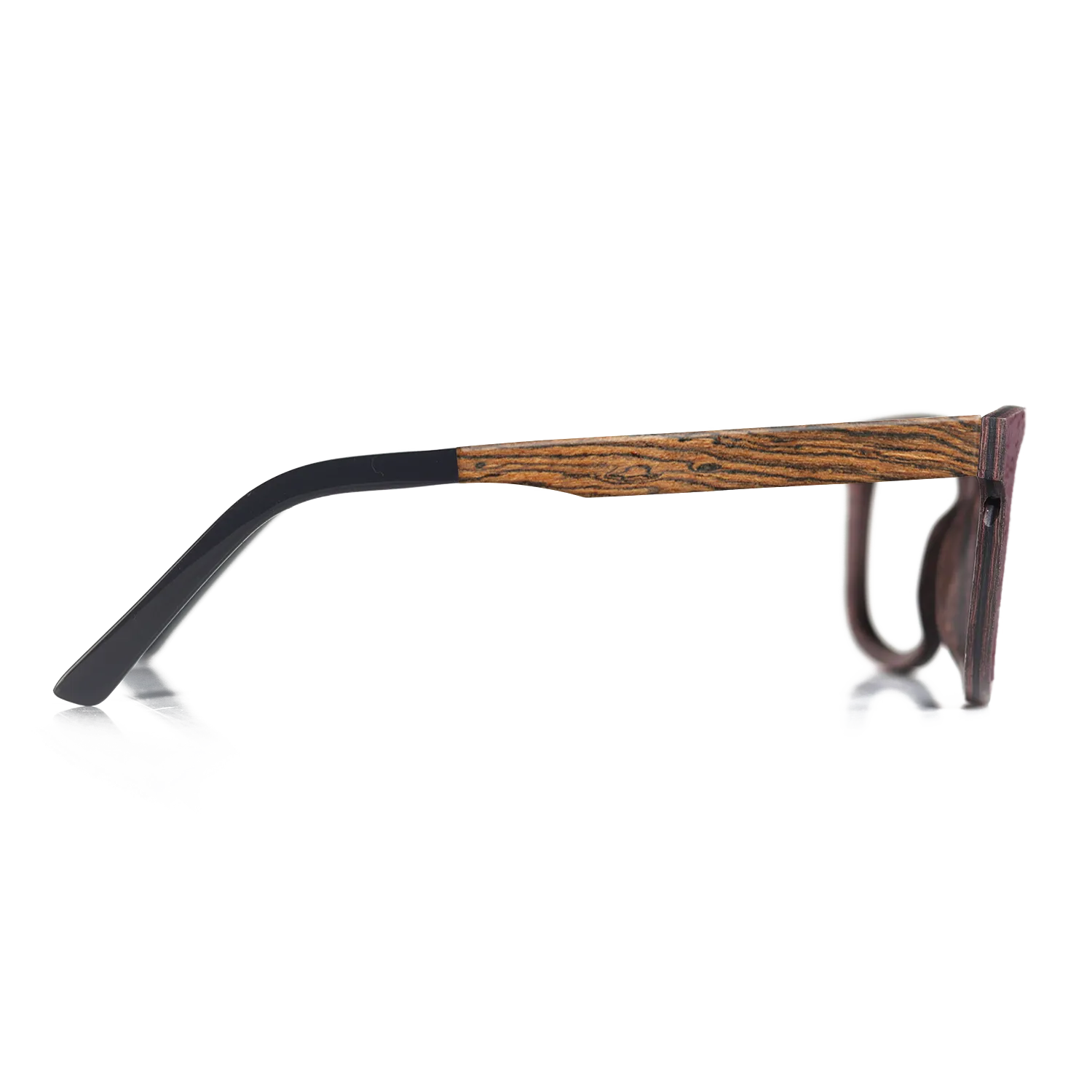 Bocote,Poplar Dyed: Red,Italian Ebony,Poplar Dyed: Purple: Angle Cut - The Maiden - Cat - 1869 - SIRIS wood optic