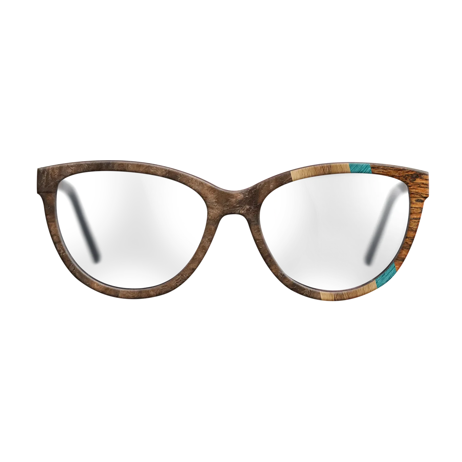 Bocote,Walnut Burl,Poplar Dyed: Turquoise,Fumed Oak,Royal White Ebony: Fractal - The Maiden - Cat - 1541 - SIRIS wood optic