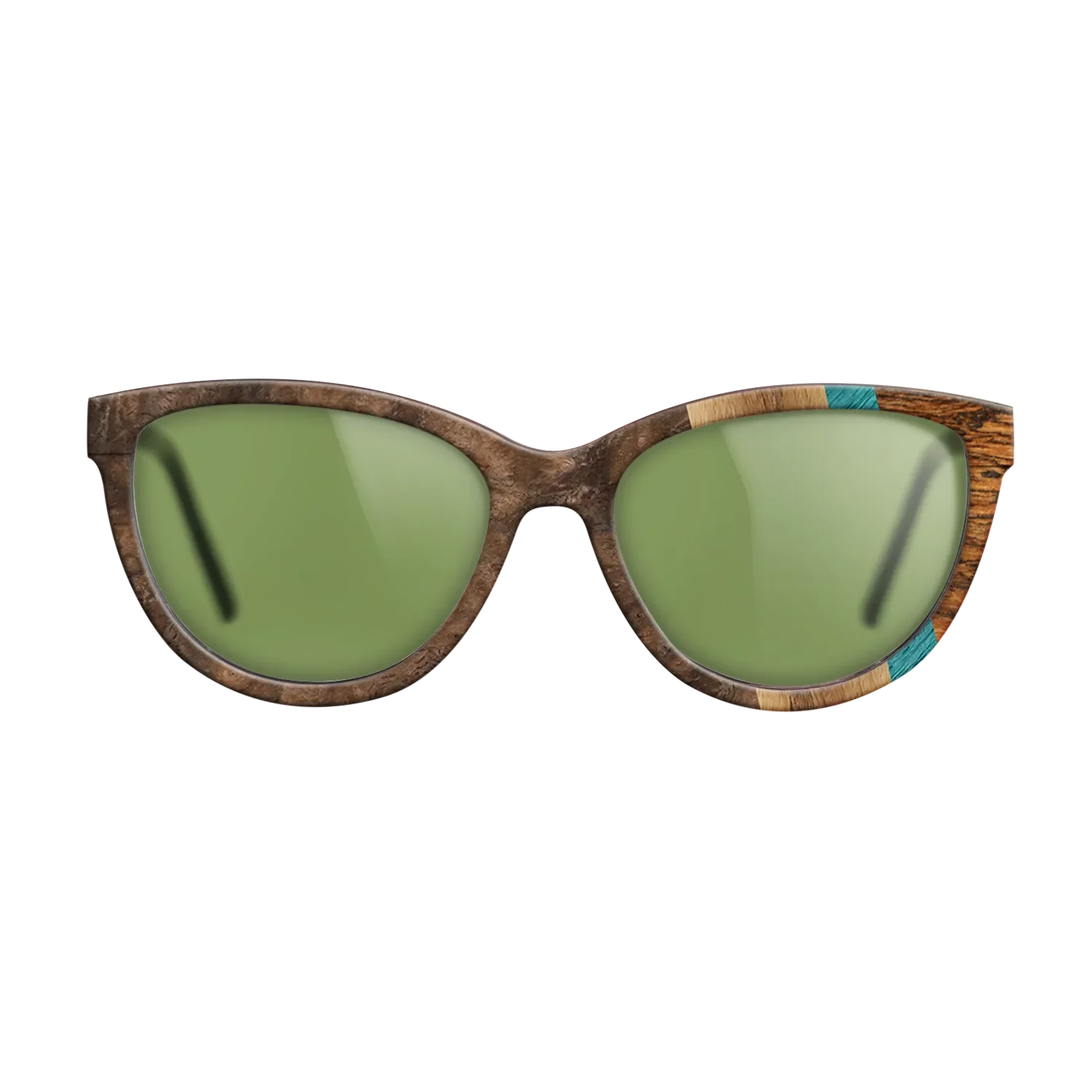 Bocote,Walnut Burl,Poplar Dyed: Turquoise,Fumed Oak,Royal White Ebony: Fractal - The Maiden - Cat - 1541 - SIRIS wood optic