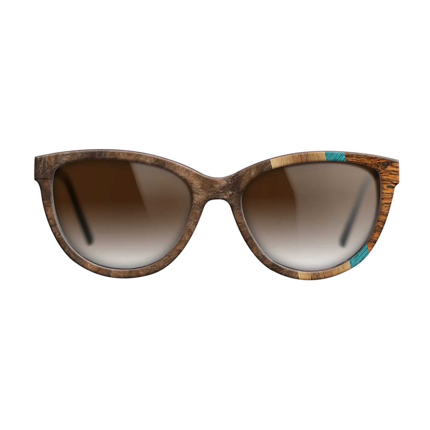 Bocote,Walnut Burl,Poplar Dyed: Turquoise,Fumed Oak,Royal White Ebony: Fractal - The Maiden - Cat - 1541 - SIRIS wood optic