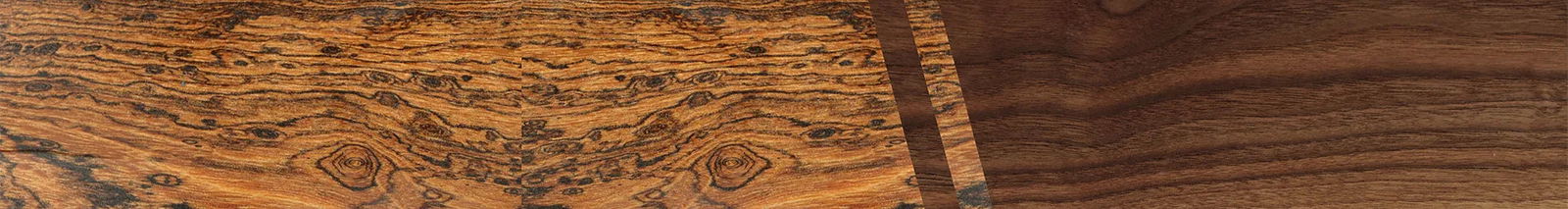 Bocote,Walnut Claro Dark: Splice - The Rebel - Round - SIRIS wood optic