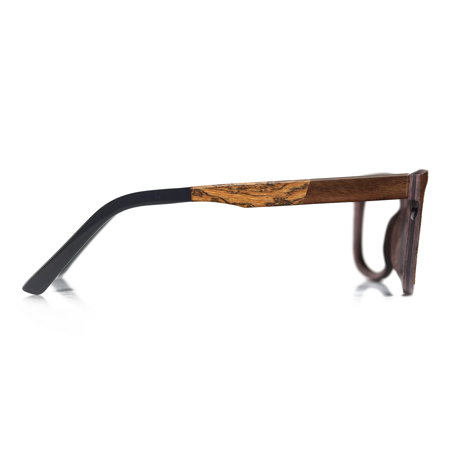 Bocote,Walnut Claro Dark,Ziricote Dark Quartered: Angle Cut - The Sage - Rectangle - SIRIS wood optic