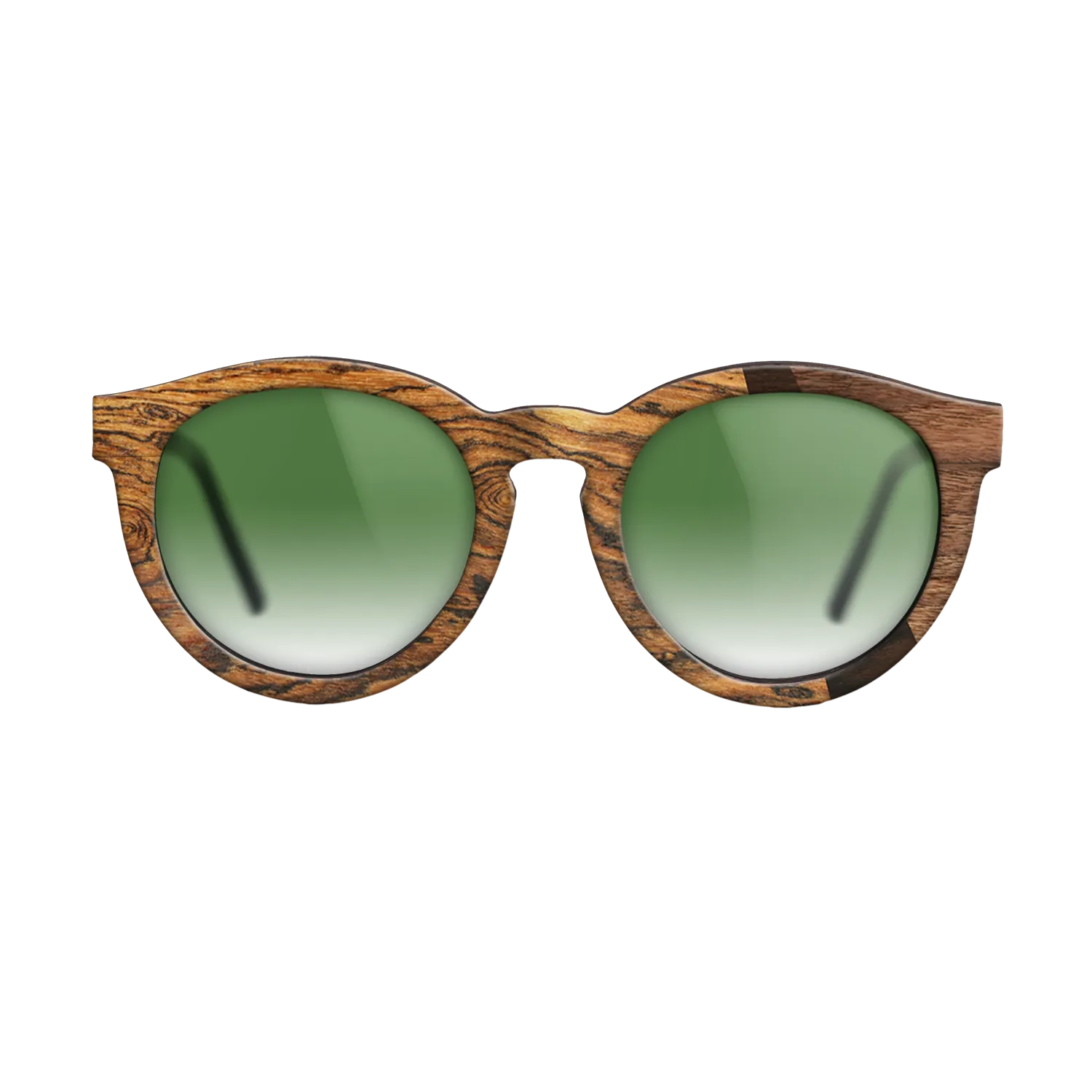 Bocote,Walnut Claro Dark,Ziricote Dark Quartered,Fumed Oak: Angle Cut - The Rebel - Round - SIRIS wood optic