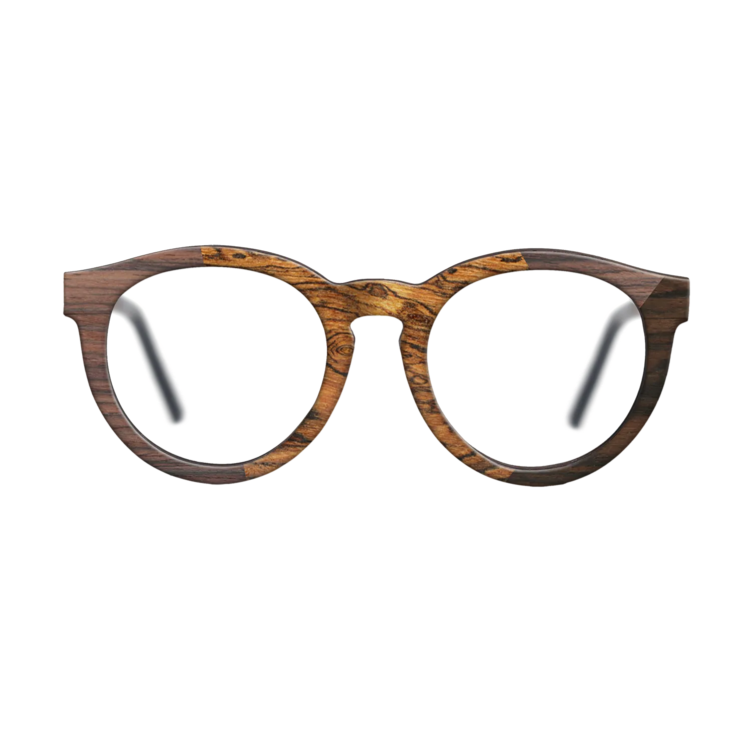 Bocote,Walnut Claro Light,Ziricote Dark Quartered: Angle Cut - The Rebel - Round - SIRIS wood optic