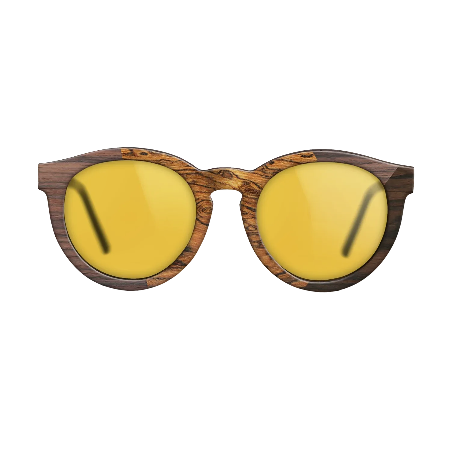 Bocote,Walnut Claro Light,Ziricote Dark Quartered: Angle Cut - The Rebel - Round - SIRIS wood optic