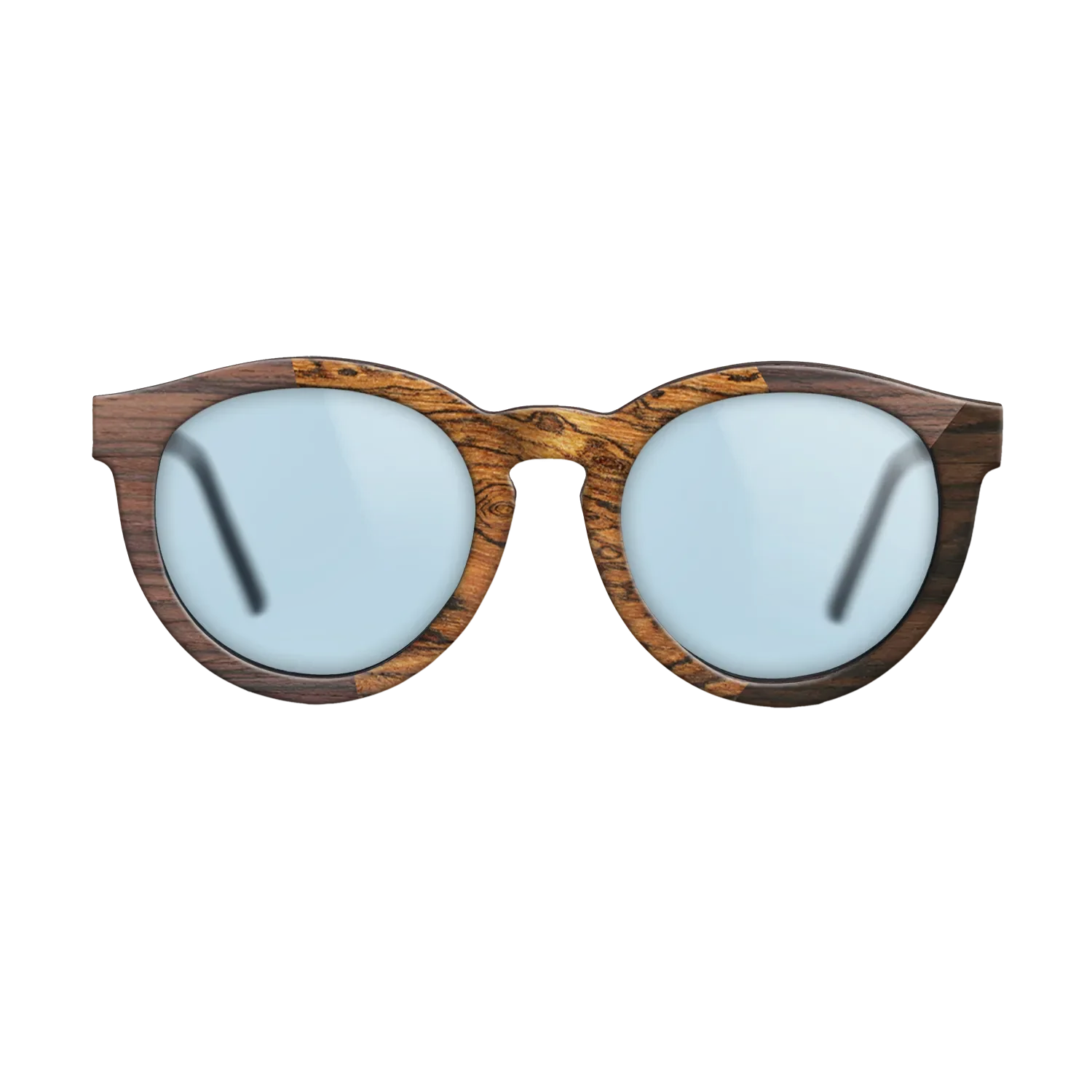 Bocote,Walnut Claro Light,Ziricote Dark Quartered: Angle Cut - The Rebel - Round - SIRIS wood optic