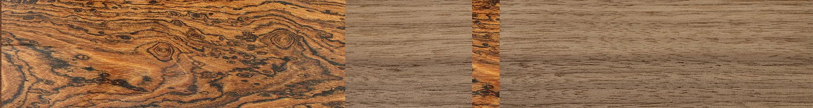 Bocote,Walnut: Straight Grain: Splice - The Maiden - Cat - SIRIS wood optic