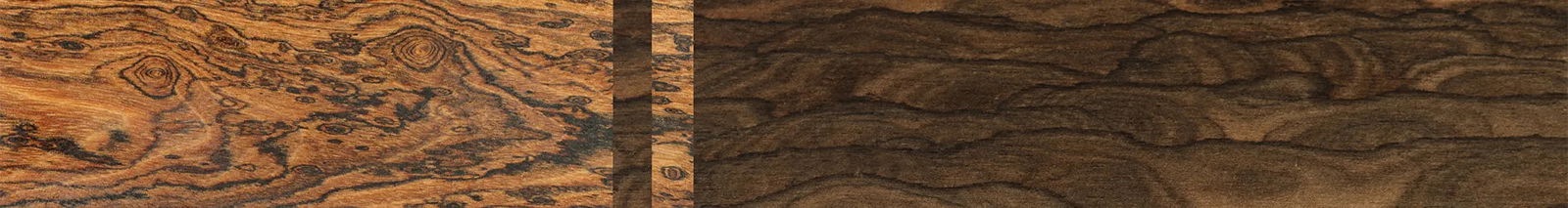 Bocote,Ziricote Dark Quartered: Splice - The Maiden - Cat - SIRIS wood optic