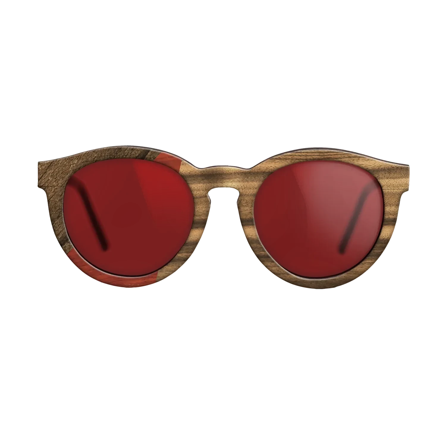 Louro Preto,Ziricote Dark Quartered,Poplar Dyed: Red: Bauhaus - The Rebel - Round - 1017 - SIRIS wood optic