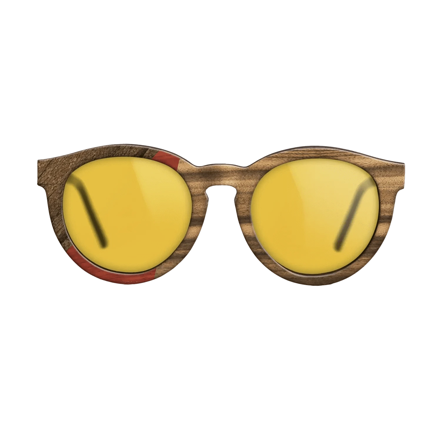 Louro Preto,Ziricote Dark Quartered,Poplar Dyed: Red: Bauhaus - The Rebel - Round - 1017 - SIRIS wood optic