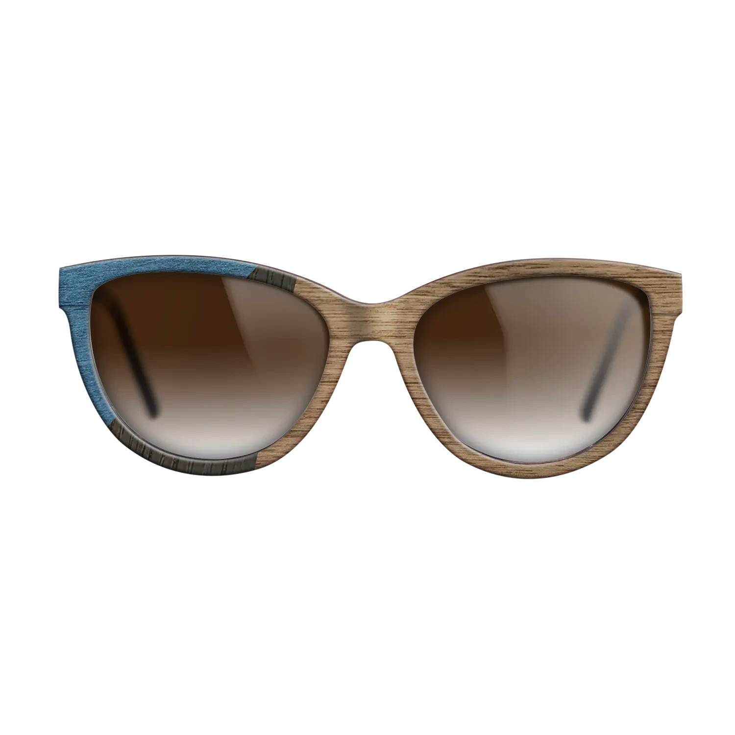 Walnut: Straight Grain,Poplar Dyed: Blue Denim,Fumed Oak: Bauhaus - The Maiden - Cat - 1950 - SIRIS wood optic