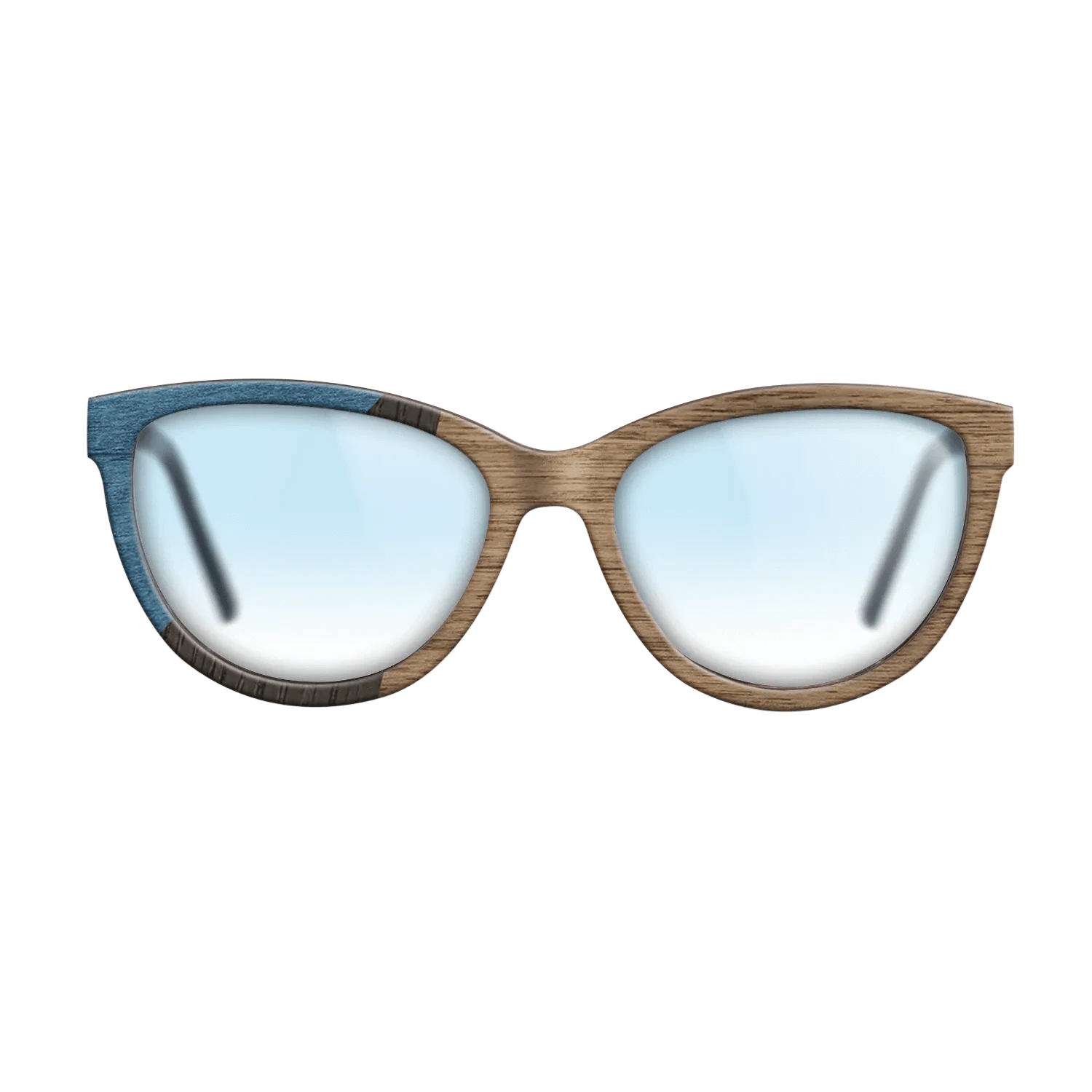 Walnut: Straight Grain,Poplar Dyed: Blue Denim,Fumed Oak: Bauhaus - The Maiden - Cat - 1950 - SIRIS wood optic