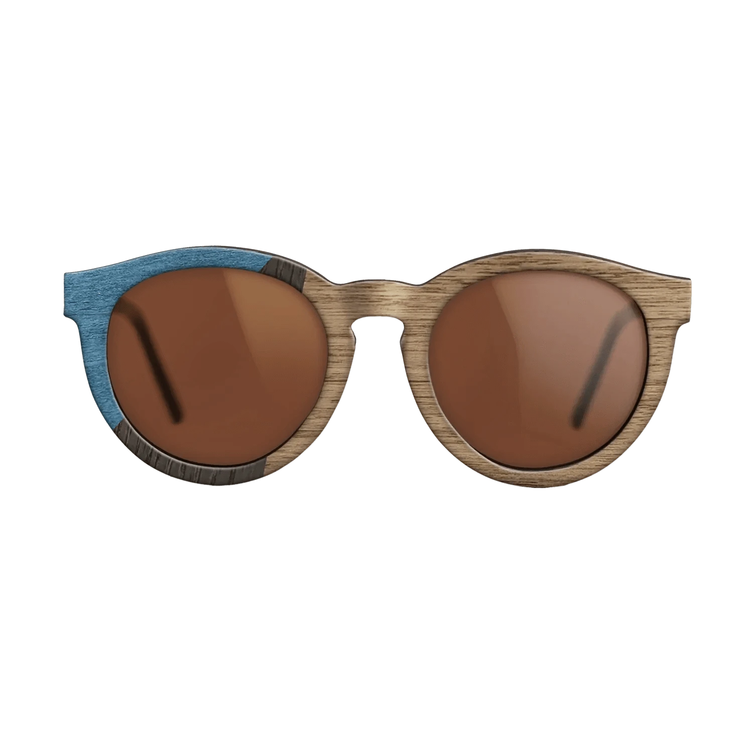 Walnut: Straight Grain,Poplar Dyed: Blue Denim,Fumed Oak: Bauhaus - The Rebel - Round - 1950 - SIRIS wood optic