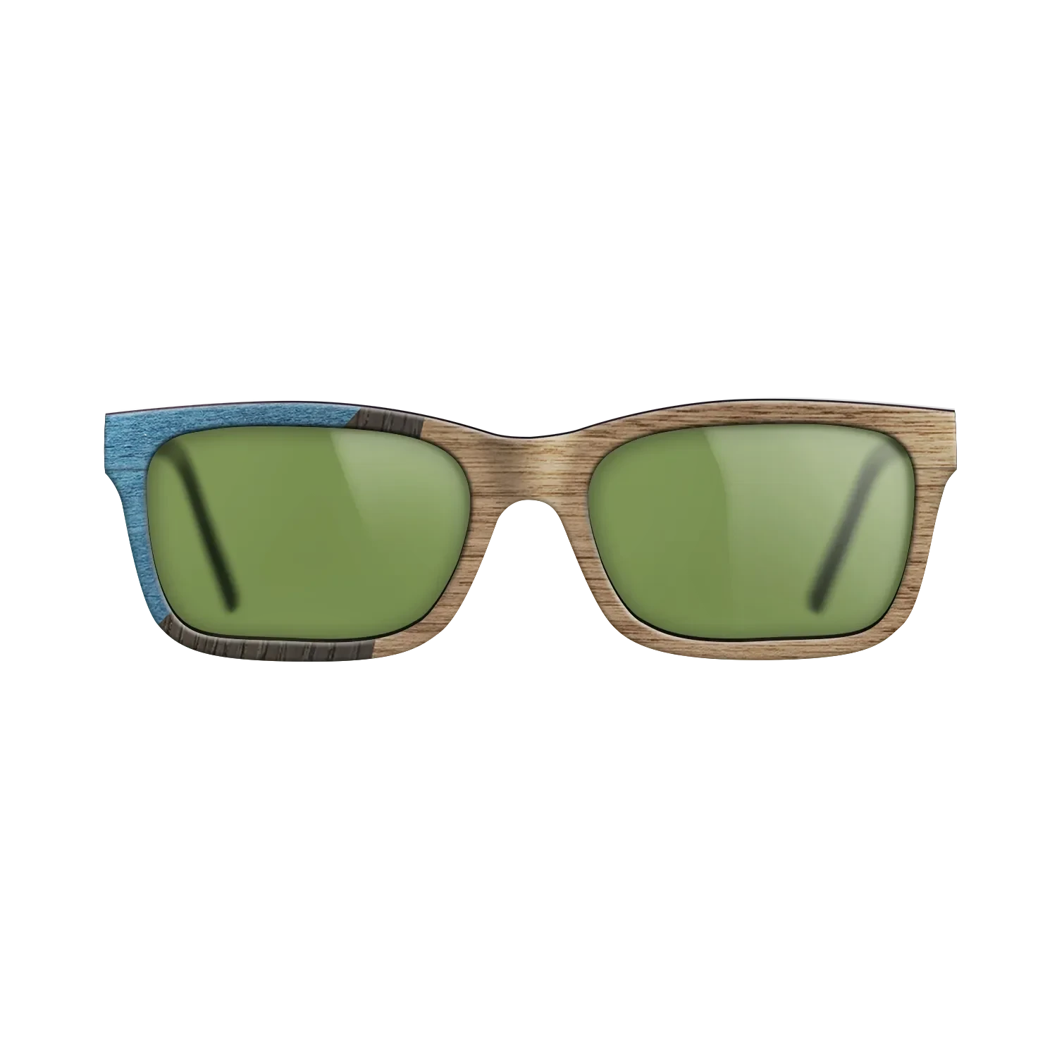 Walnut: Straight Grain,Poplar Dyed: Blue Denim,Fumed Oak: Bauhaus - The Sage - Rectangle - 1950 - SIRIS wood optic