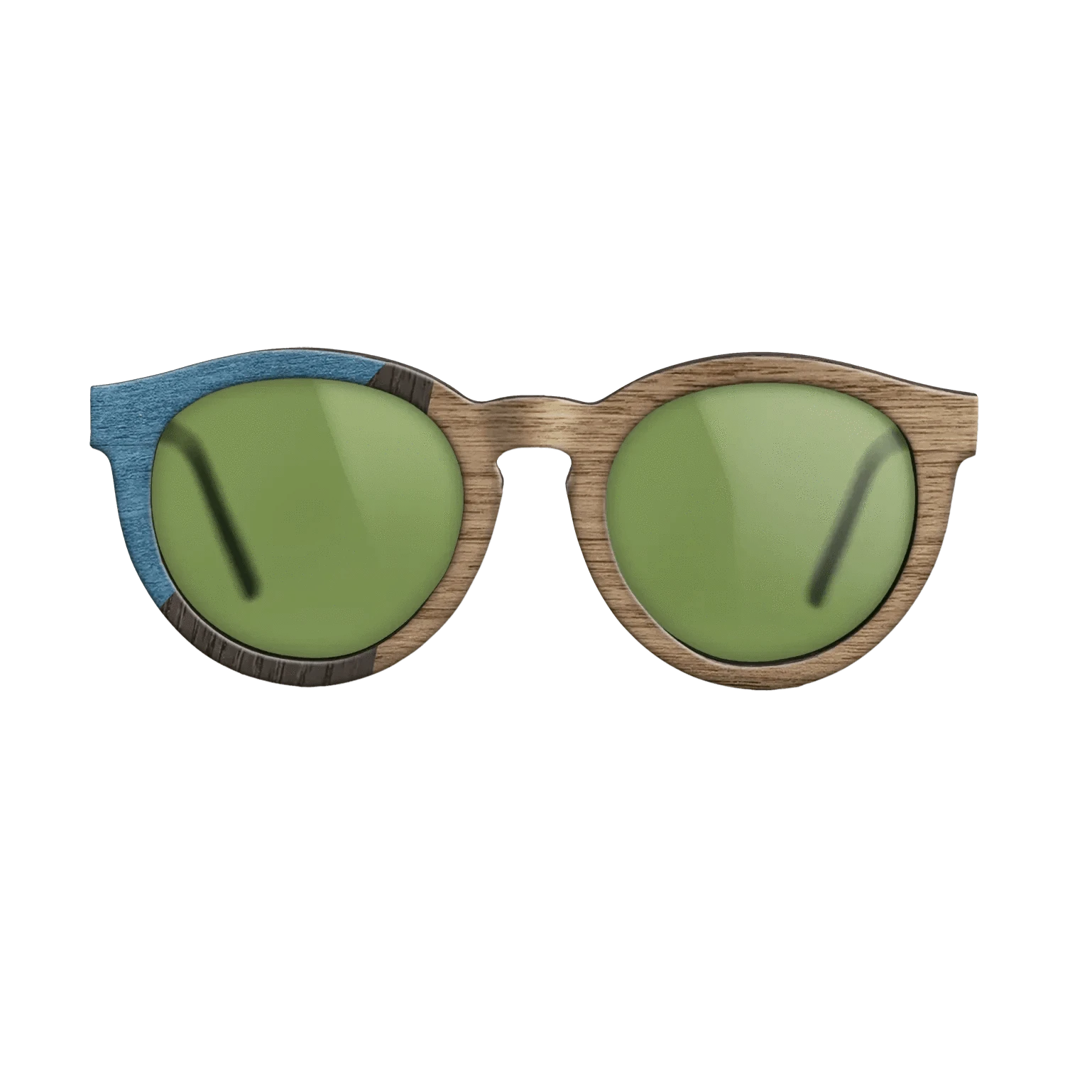 Walnut: Straight Grain,Poplar Dyed: Blue Denim,Fumed Oak: Bauhaus - The Rebel - Round - 1950 - SIRIS wood optic