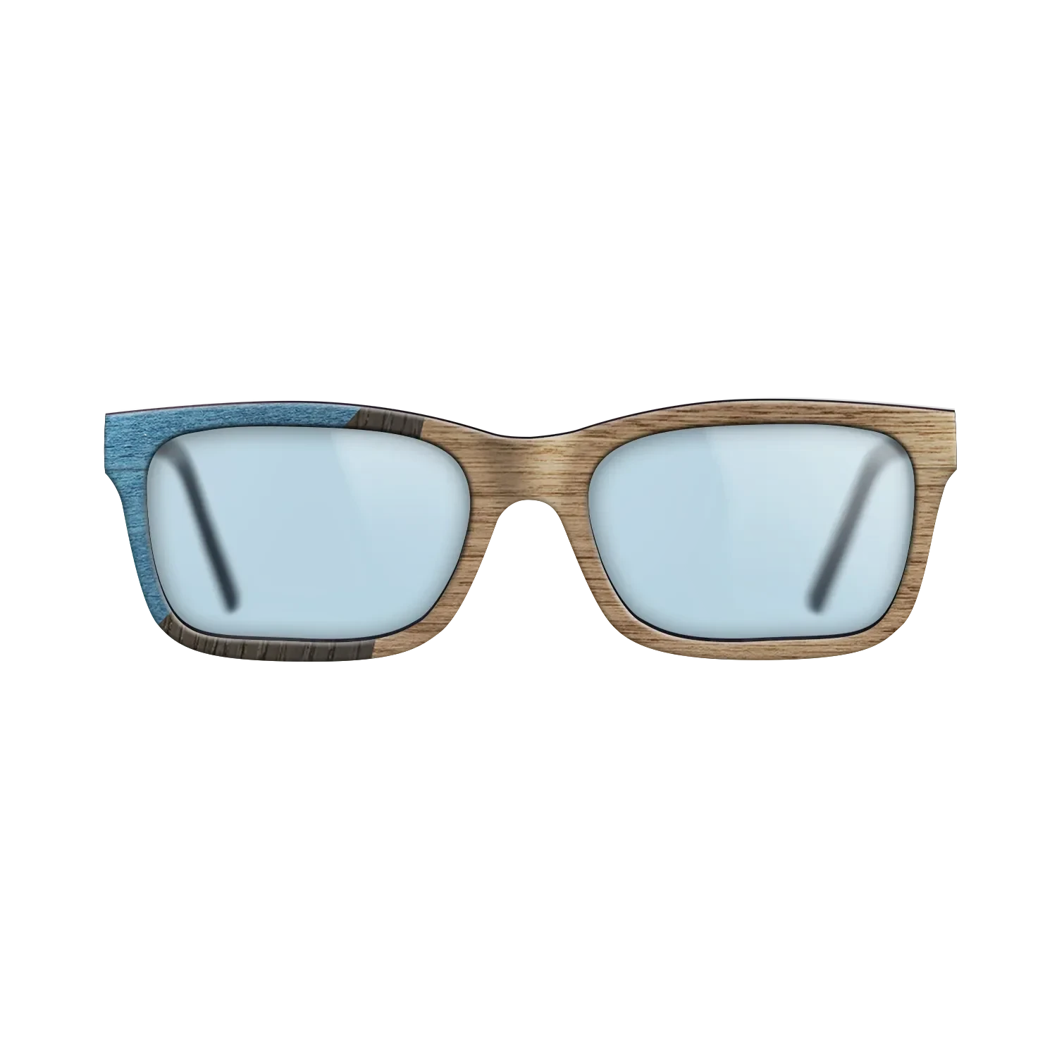 Walnut: Straight Grain,Poplar Dyed: Blue Denim,Fumed Oak: Bauhaus - The Sage - Rectangle - 1950 - SIRIS wood optic