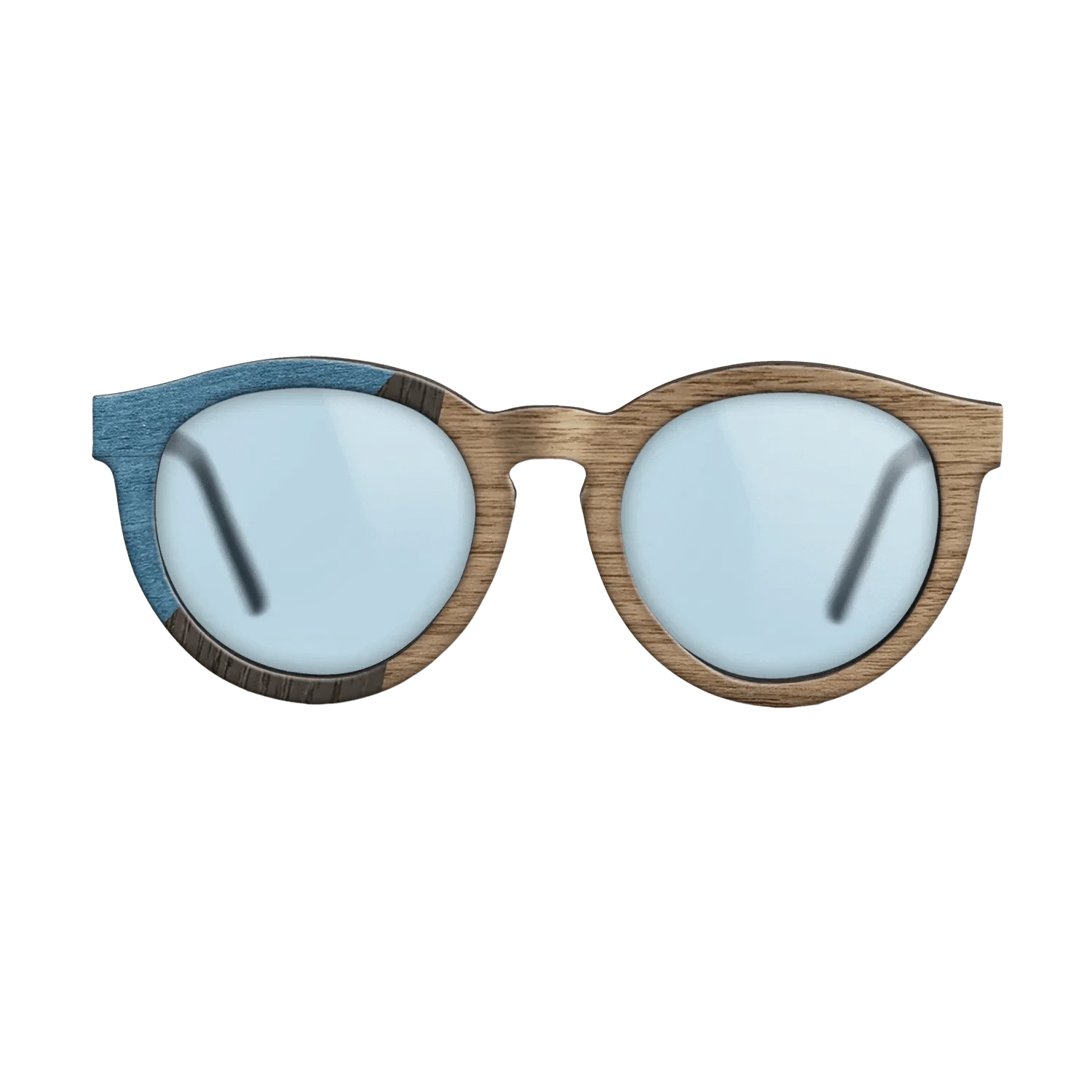 Walnut: Straight Grain,Poplar Dyed: Blue Denim,Fumed Oak: Bauhaus - The Rebel - Round - 1950 - SIRIS wood optic
