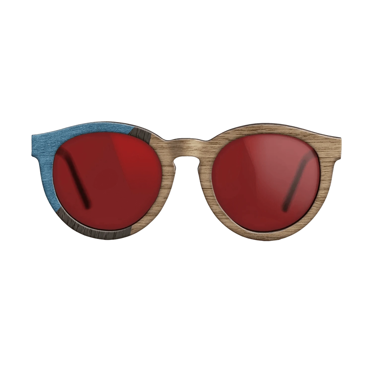 Walnut: Straight Grain,Poplar Dyed: Blue Denim,Fumed Oak: Bauhaus - The Rebel - Round - 1950 - SIRIS wood optic