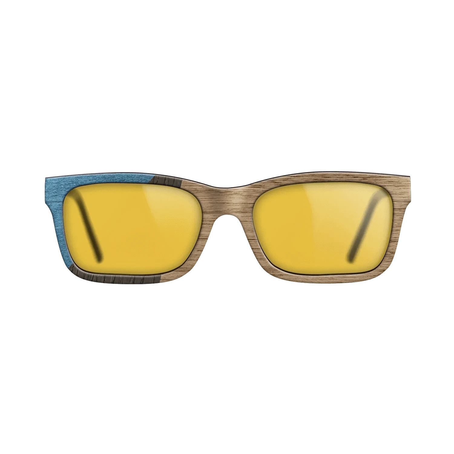 Walnut: Straight Grain,Poplar Dyed: Blue Denim,Fumed Oak: Bauhaus - The Sage - Rectangle - 1950 - SIRIS wood optic