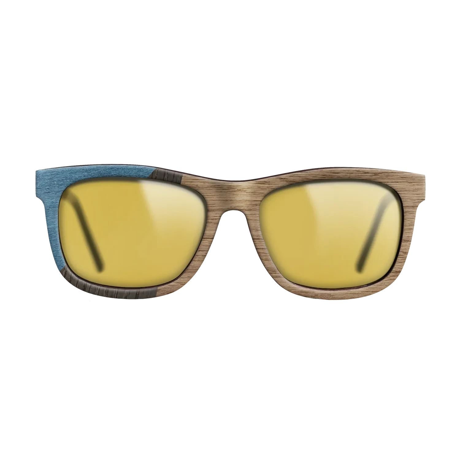 Walnut: Straight Grain,Poplar Dyed: Blue Denim,Fumed Oak: Bauhaus - The Hero - Square - 1950 - SIRIS wood optic