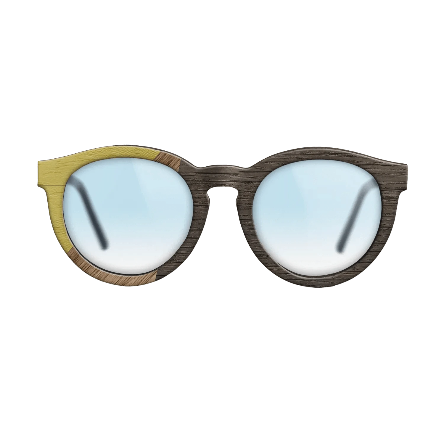 Walnut: Straight Grain,Poplar Dyed: Yellow,Fumed Oak: Bauhaus - The Rebel - Round - 1244 - SIRIS wood optic