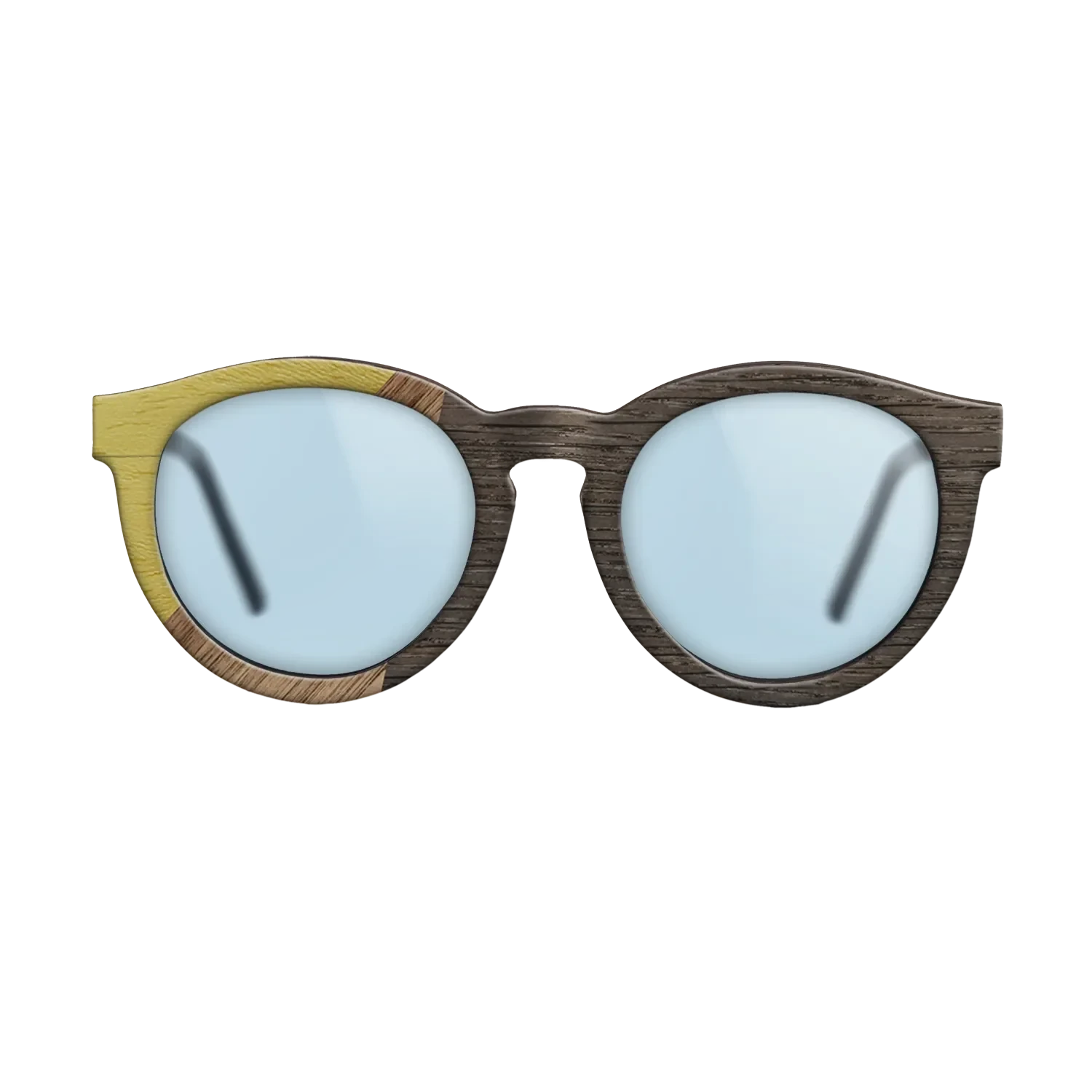 Walnut: Straight Grain,Poplar Dyed: Yellow,Fumed Oak: Bauhaus - The Rebel - Round - 1244 - SIRIS wood optic