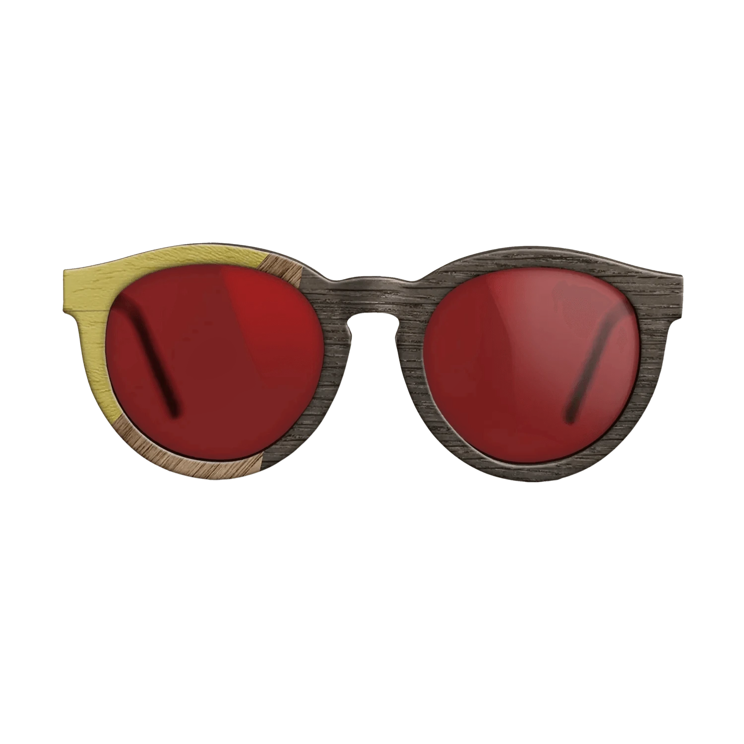 Walnut: Straight Grain,Poplar Dyed: Yellow,Fumed Oak: Bauhaus - The Rebel - Round - 1244 - SIRIS wood optic