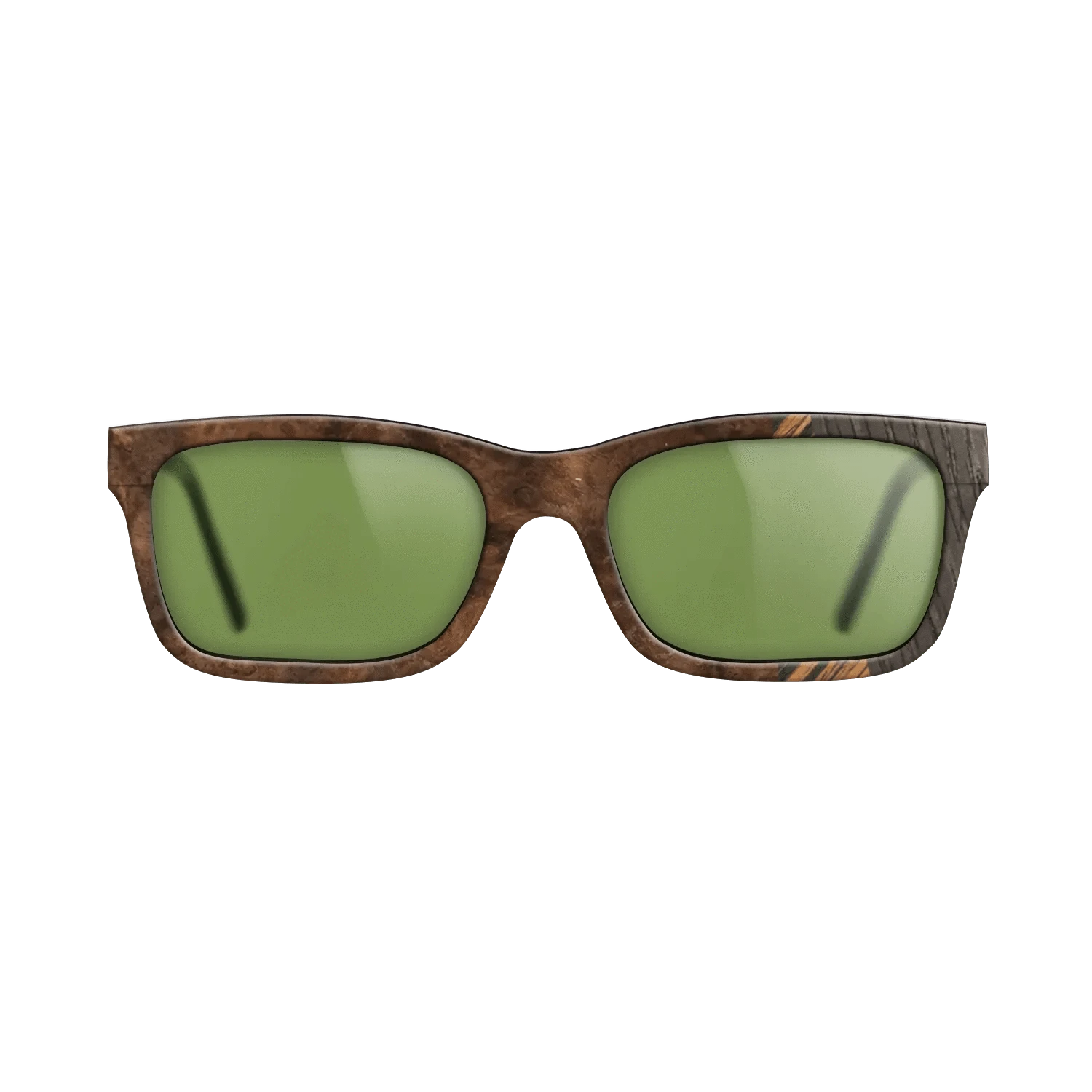 Italian Ebony,Walnut Burl,Poplar Dyed: Red,Walnut: Straight Grain: Fractal - The Sage - Rectangle - 875 - SIRIS wood optic