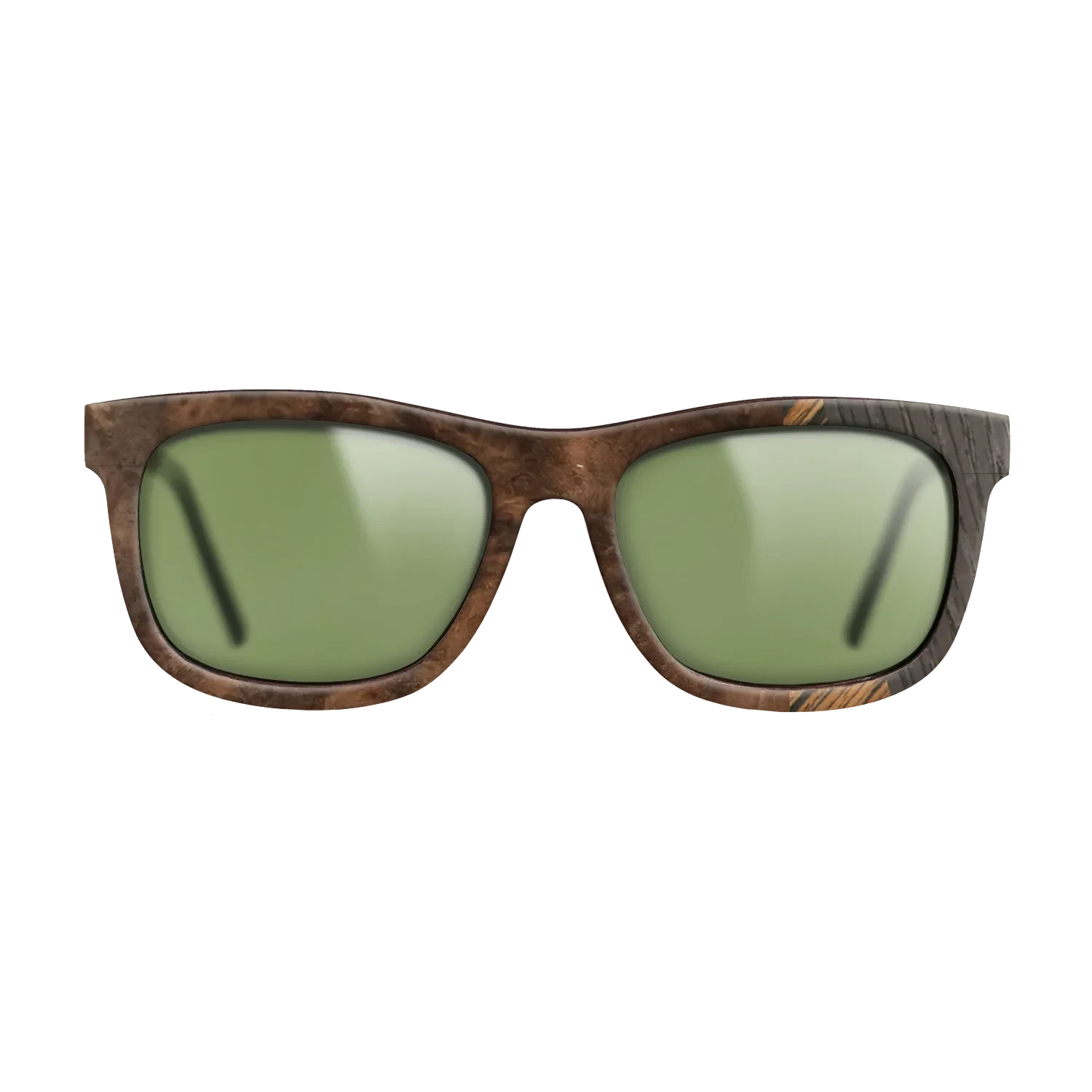 Italian Ebony,Walnut Burl,Poplar Dyed: Red,Walnut: Straight Grain: Fractal - The Hero - Square - 875 - SIRIS wood optic