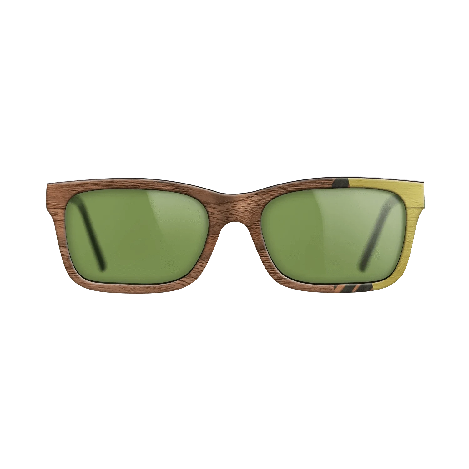 Italian Ebony,Poplar Dyed: Yellow,Walnut: Straight Grain,Walnut Claro Light: Fractal - The Sage - Rectangle - 1700 - SIRIS wood optic