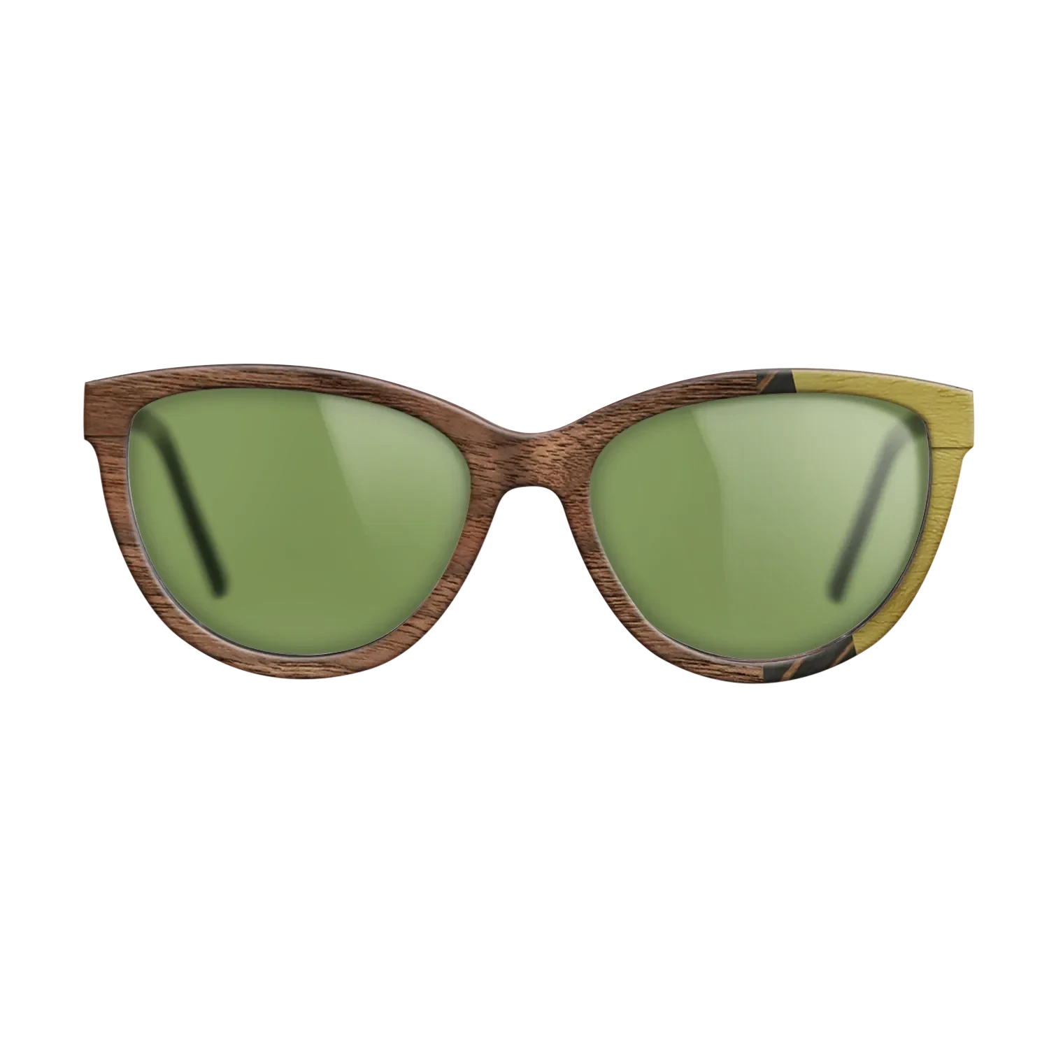 Italian Ebony,Poplar Dyed: Yellow,Walnut: Straight Grain,Walnut Claro Light: Fractal - The Maiden - Cat - 1700 - SIRIS wood optic