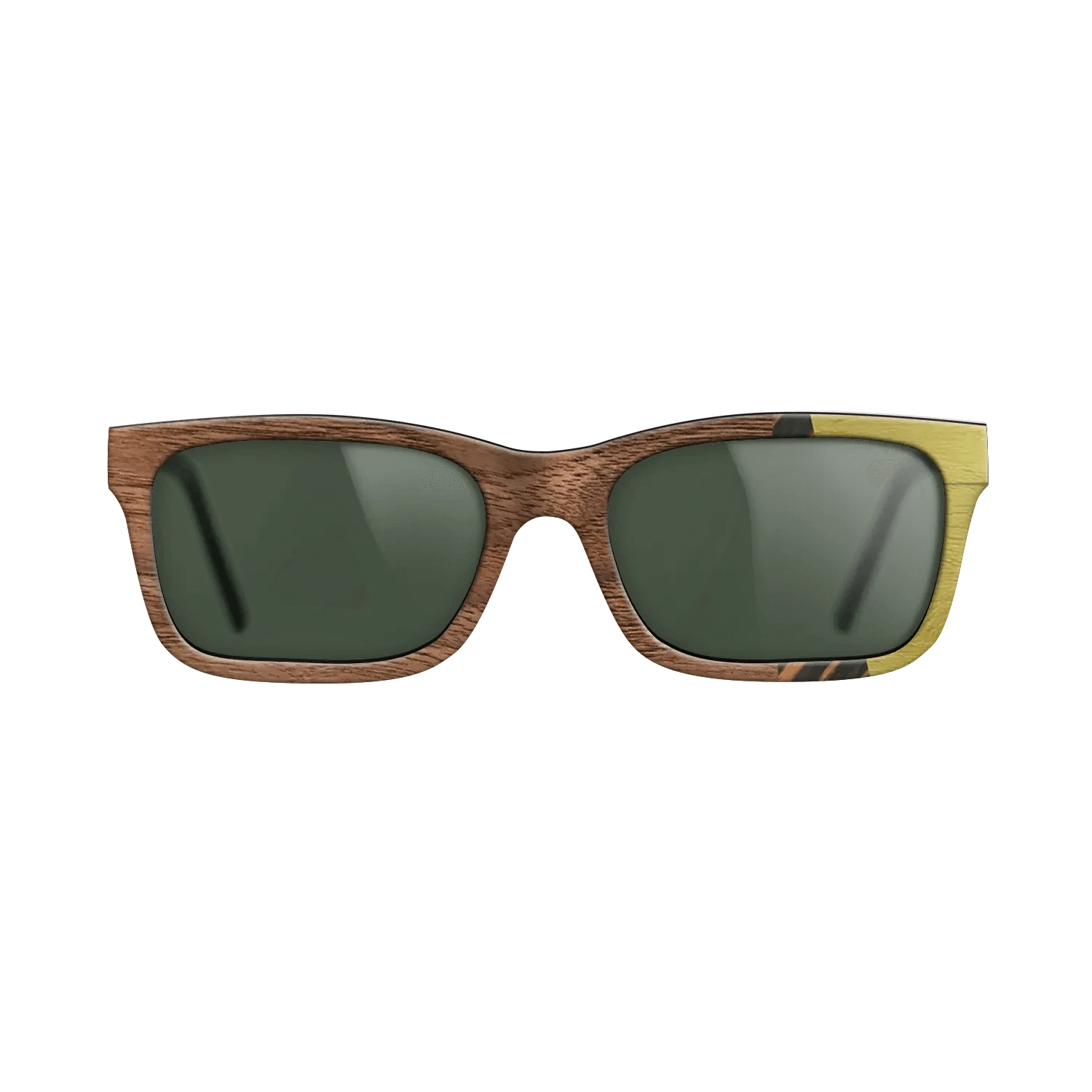 Italian Ebony,Poplar Dyed: Yellow,Walnut: Straight Grain,Walnut Claro Light: Fractal - The Sage - Rectangle - 1700 - SIRIS wood optic