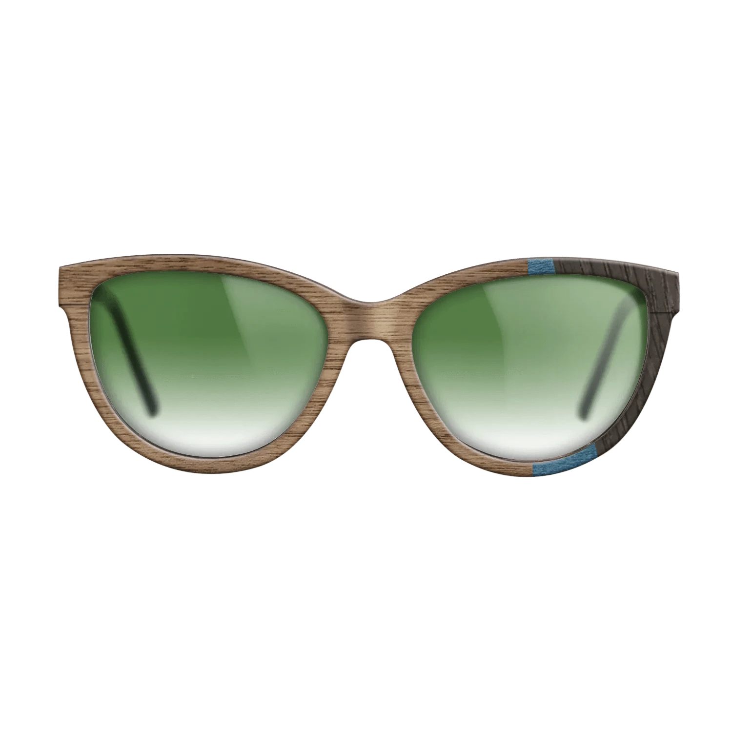 Walnut: Straight Grain,Poplar Dyed: Blue Denim,Fumed Oak: Fractal - The Maiden - Cat - 1519 - SIRIS wood optic