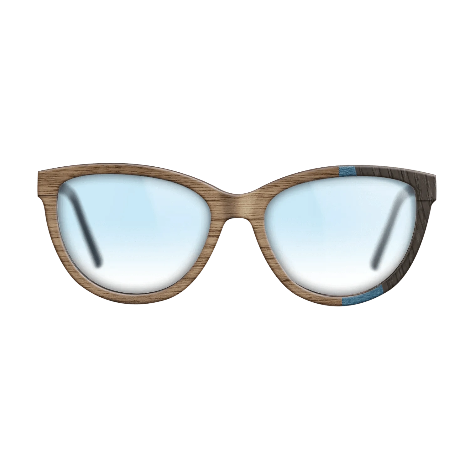 Walnut: Straight Grain,Poplar Dyed: Blue Denim,Fumed Oak: Fractal - The Maiden - Cat - 1519 - SIRIS wood optic