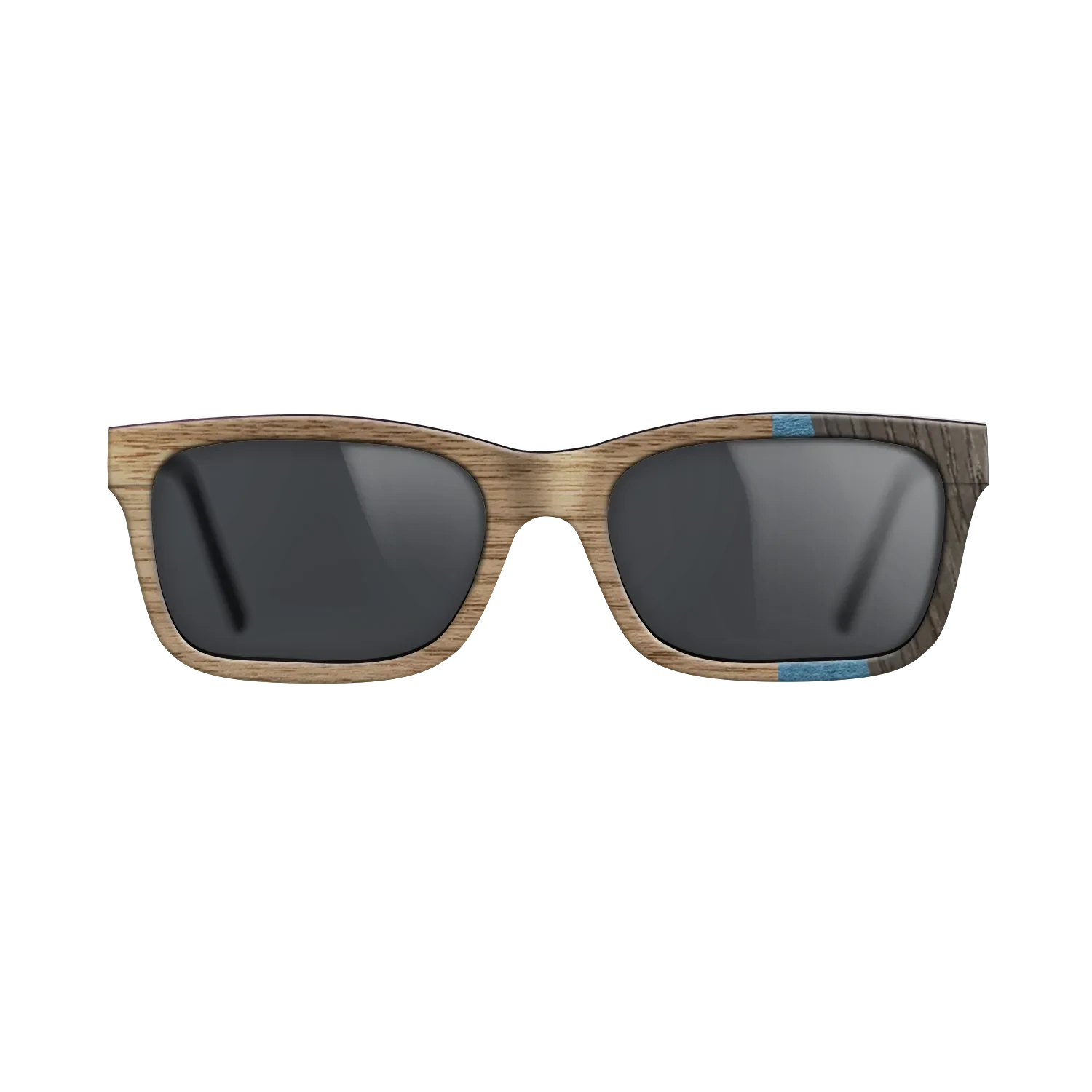 Walnut: Straight Grain,Poplar Dyed: Blue Denim,Fumed Oak: Fractal - The Sage - Rectangle - 1519 - SIRIS wood optic