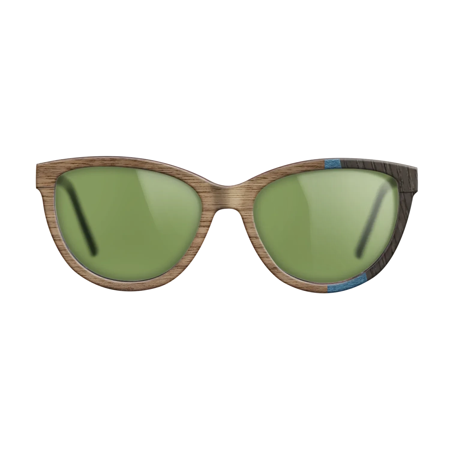 Walnut: Straight Grain,Poplar Dyed: Blue Denim,Fumed Oak: Fractal - The Maiden - Cat - 1519 - SIRIS wood optic