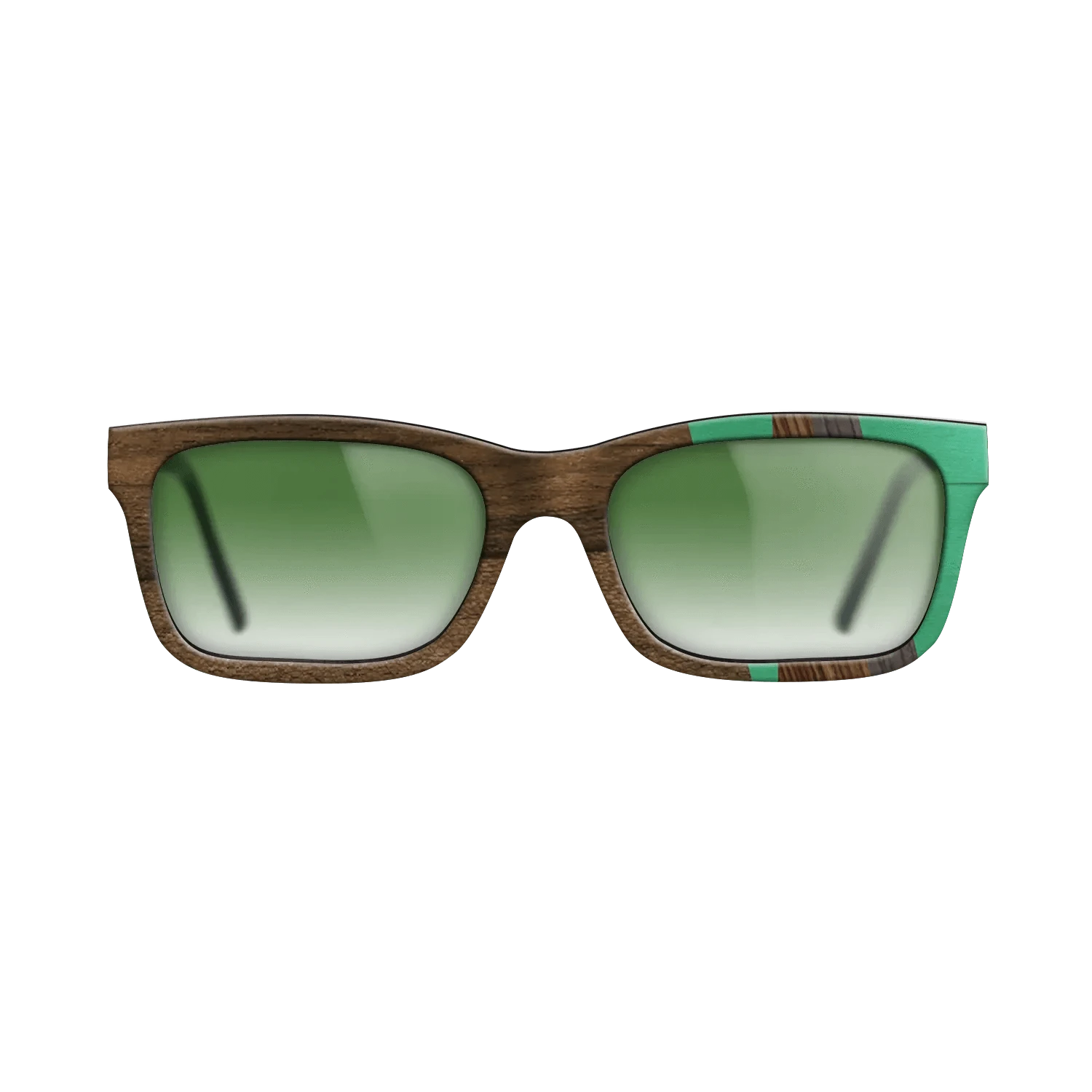 Ziricote Dark Quartered,Poplar Dyed: Green,Kingwood,Fumed Oak,Walnut: Straight Grain: Fractal - The Sage - Rectangle - 1479 - SIRIS wood optic