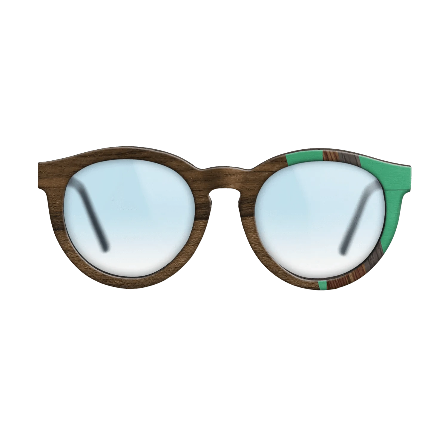 Ziricote Dark Quartered,Poplar Dyed: Green,Kingwood,Fumed Oak,Walnut: Straight Grain: Fractal - The Rebel - Round - 1479 - SIRIS wood optic