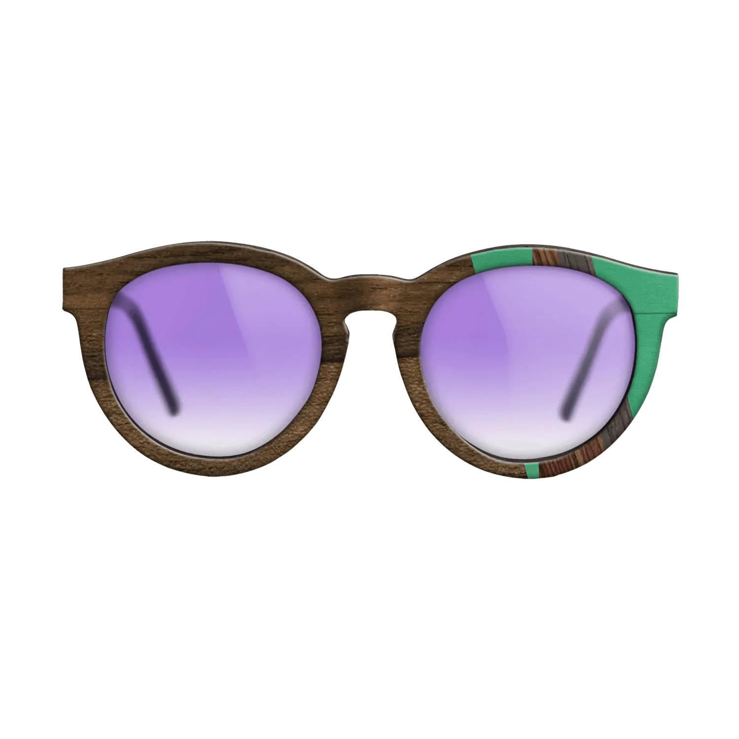 Ziricote Dark Quartered,Poplar Dyed: Green,Kingwood,Fumed Oak,Walnut: Straight Grain: Fractal - The Rebel - Round - 1479 - SIRIS wood optic