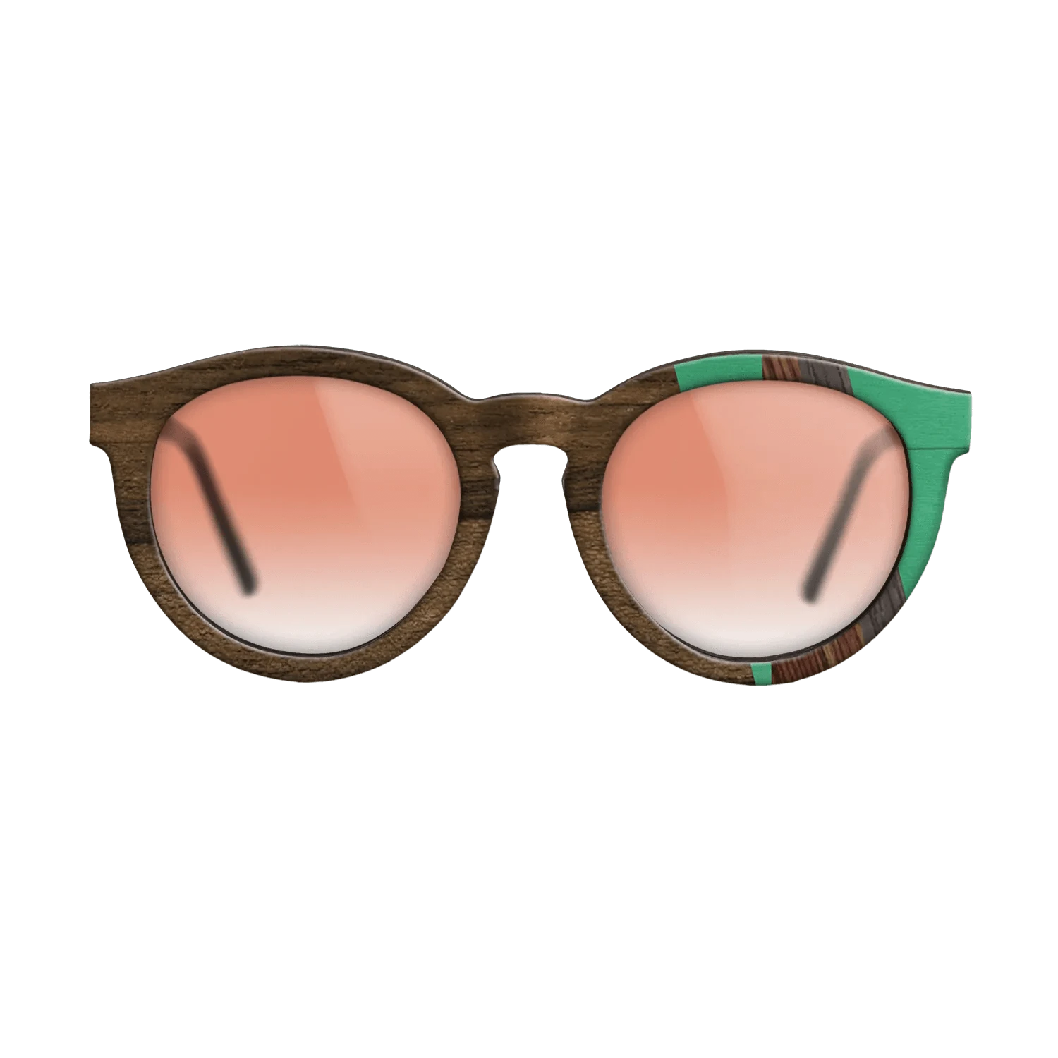 Ziricote Dark Quartered,Poplar Dyed: Green,Kingwood,Fumed Oak,Walnut: Straight Grain: Fractal - The Rebel - Round - 1479 - SIRIS wood optic