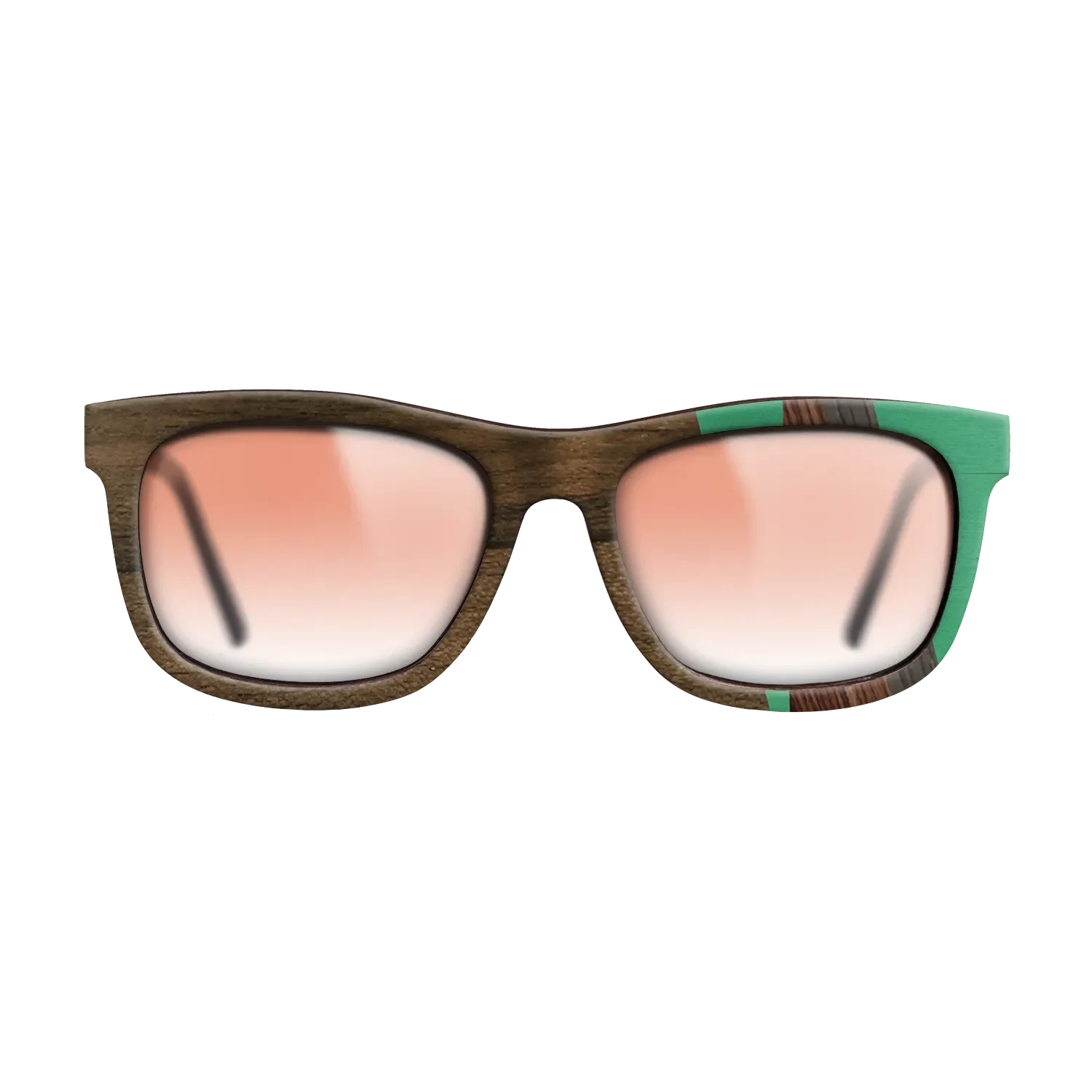 Ziricote Dark Quartered,Poplar Dyed: Green,Kingwood,Fumed Oak,Walnut: Straight Grain: Fractal - The Hero - Square - 1479 - SIRIS wood optic