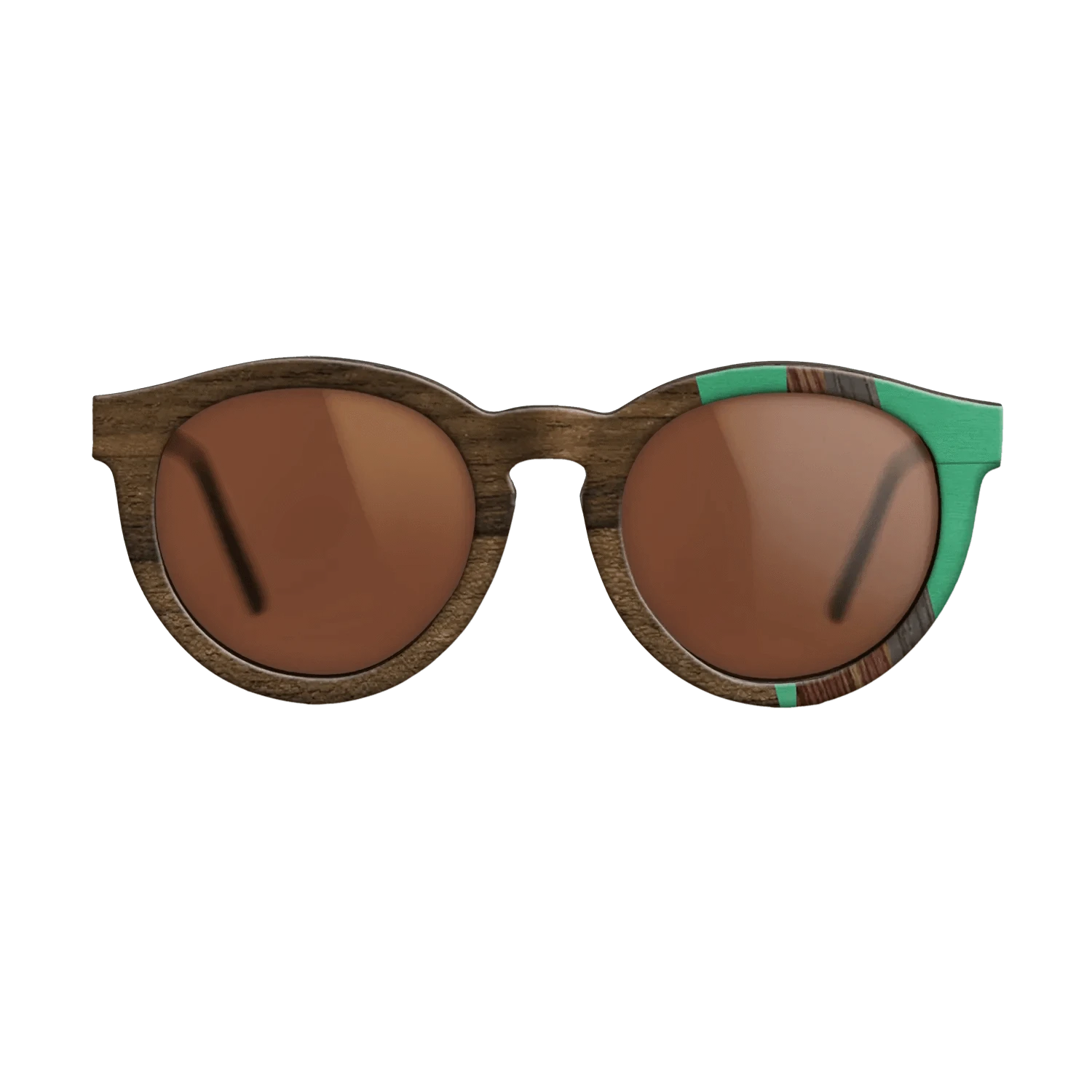 Ziricote Dark Quartered,Poplar Dyed: Green,Kingwood,Fumed Oak,Walnut: Straight Grain: Fractal - The Rebel - Round - 1479 - SIRIS wood optic