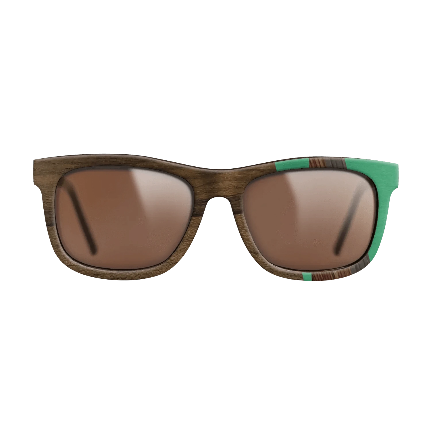 Ziricote Dark Quartered,Poplar Dyed: Green,Kingwood,Fumed Oak,Walnut: Straight Grain: Fractal - The Hero - Square - 1479 - SIRIS wood optic