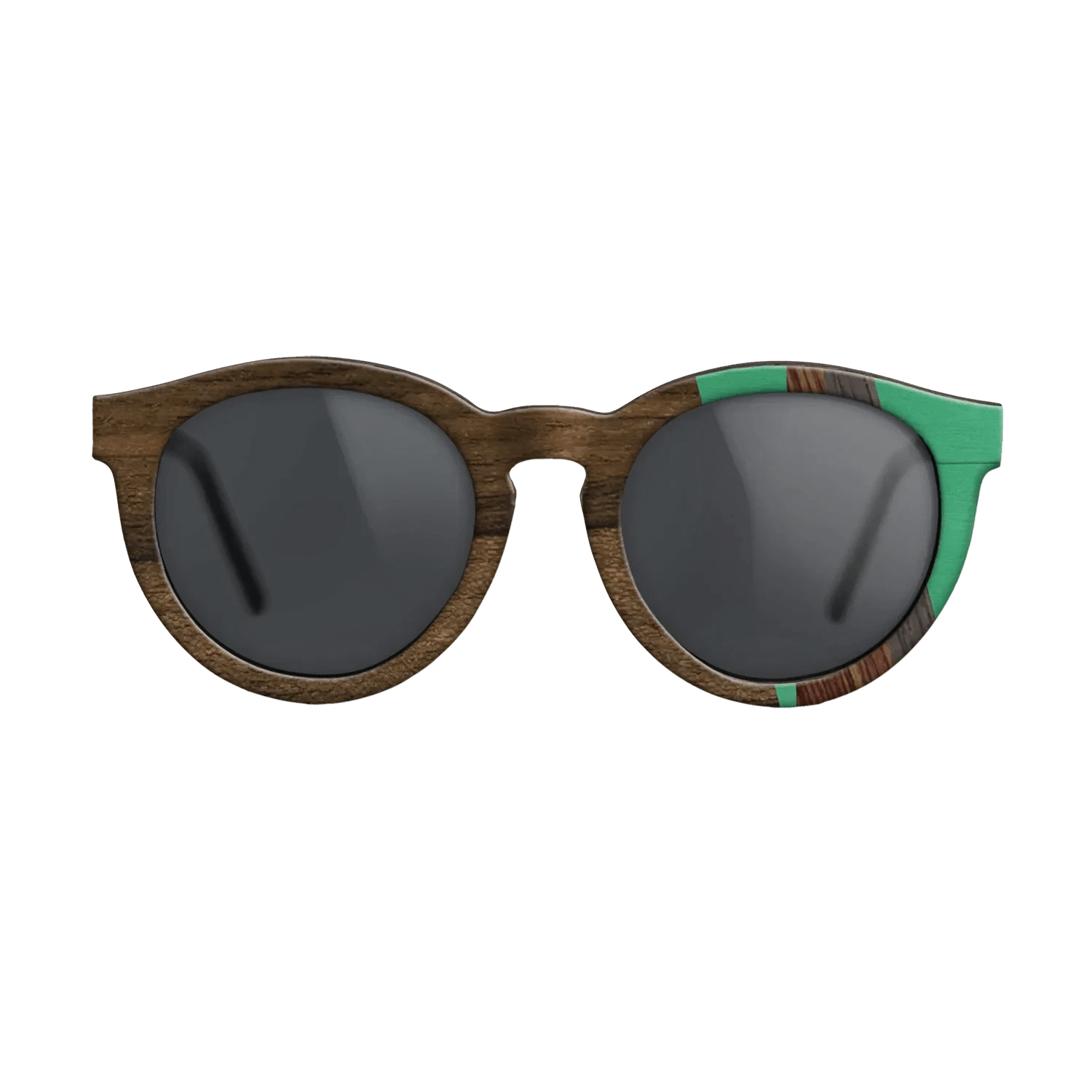 Ziricote Dark Quartered,Poplar Dyed: Green,Kingwood,Fumed Oak,Walnut: Straight Grain: Fractal - The Rebel - Round - 1479 - SIRIS wood optic