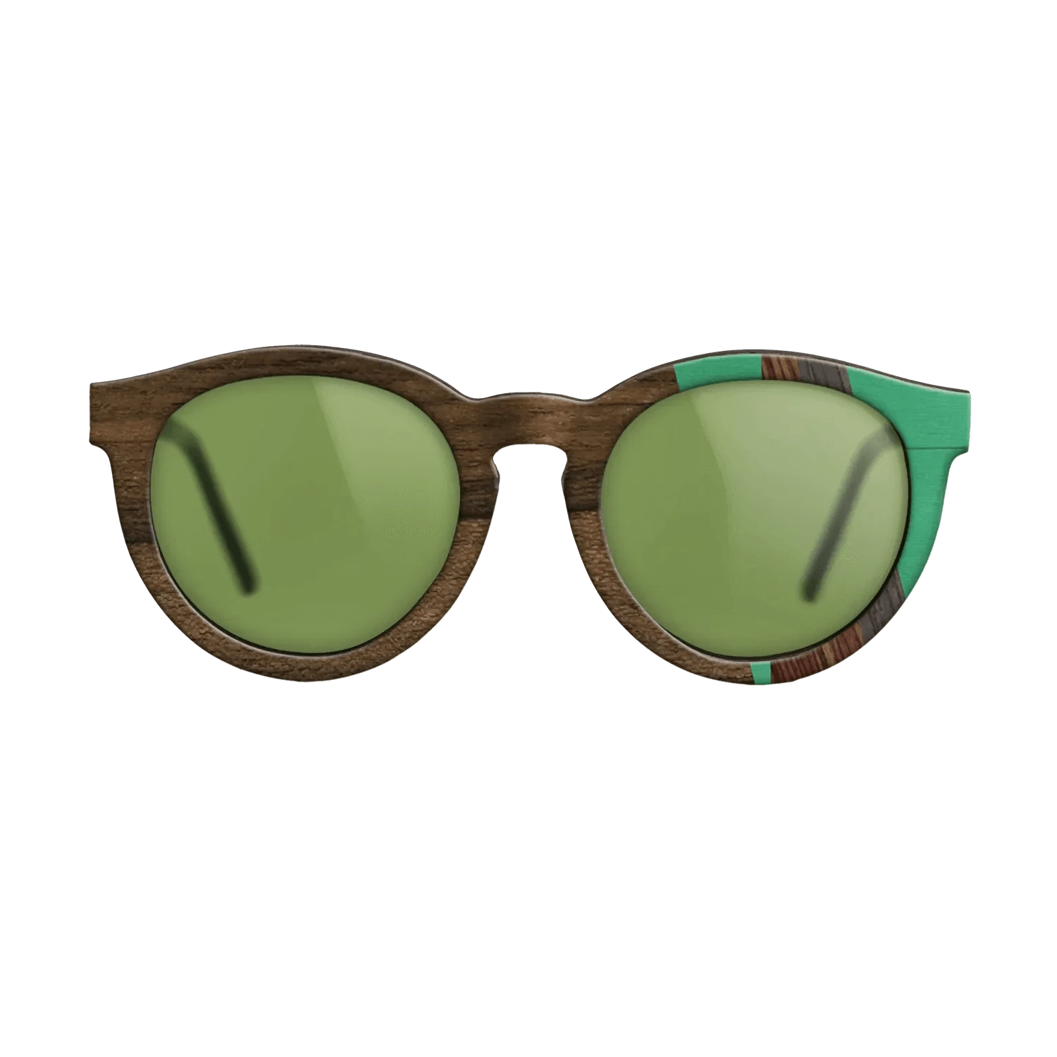 Ziricote Dark Quartered,Poplar Dyed: Green,Kingwood,Fumed Oak,Walnut: Straight Grain: Fractal - The Rebel - Round - 1479 - SIRIS wood optic