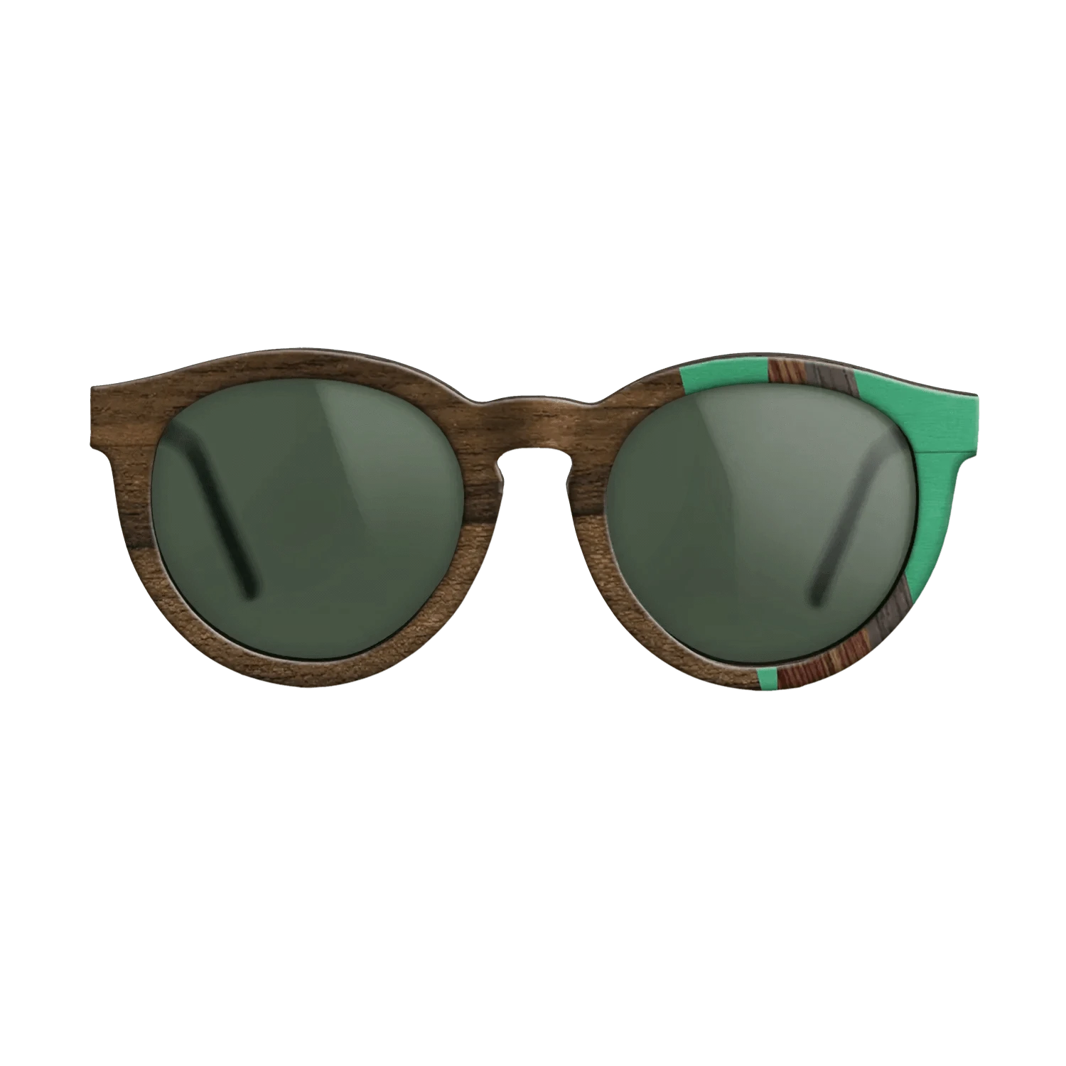 Ziricote Dark Quartered,Poplar Dyed: Green,Kingwood,Fumed Oak,Walnut: Straight Grain: Fractal - The Rebel - Round - 1479 - SIRIS wood optic