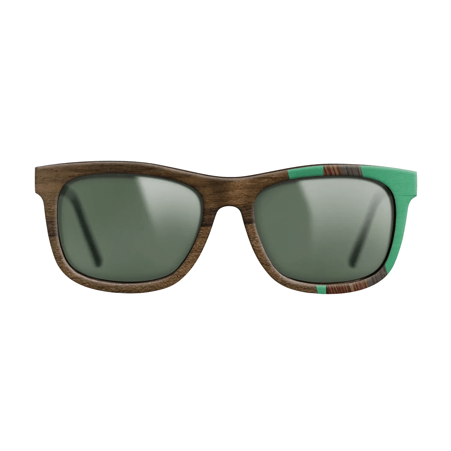 Ziricote Dark Quartered,Poplar Dyed: Green,Kingwood,Fumed Oak,Walnut: Straight Grain: Fractal - The Hero - Square - 1479 - SIRIS wood optic