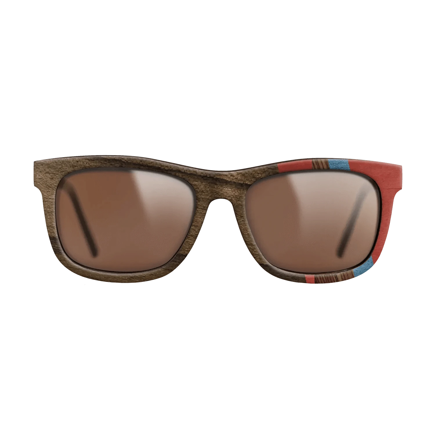 Walnut: Straight Grain,Ziricote Dark Quartered,Poplar Dyed: Blue Denim,Poplar Dyed: Red,Kingwood: Fractal - The Hero - Square - 1214 - SIRIS wood optic