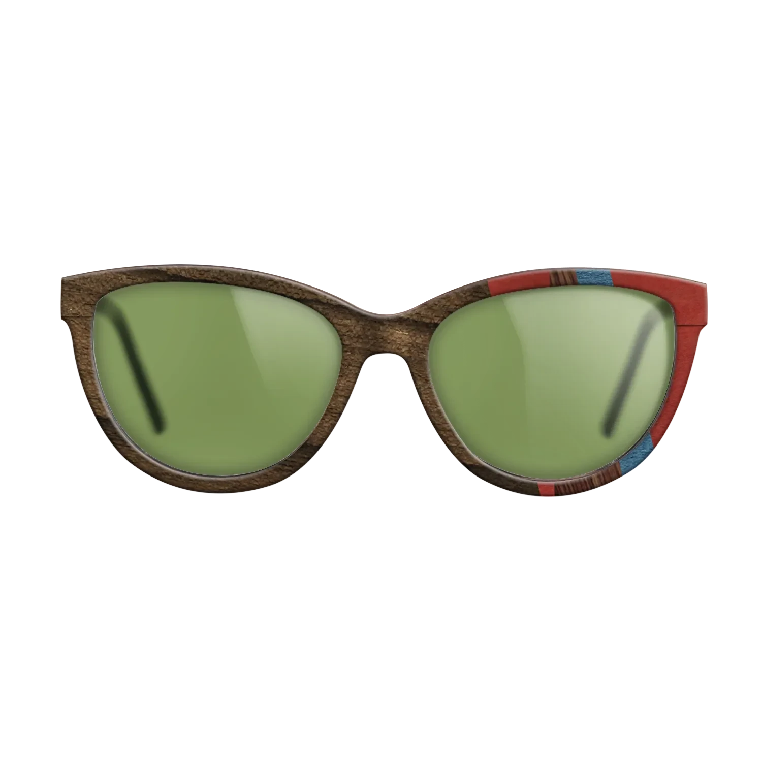 Walnut: Straight Grain,Ziricote Dark Quartered,Poplar Dyed: Blue Denim,Poplar Dyed: Red,Kingwood: Fractal - The Maiden - Cat - 1214 - SIRIS wood optic